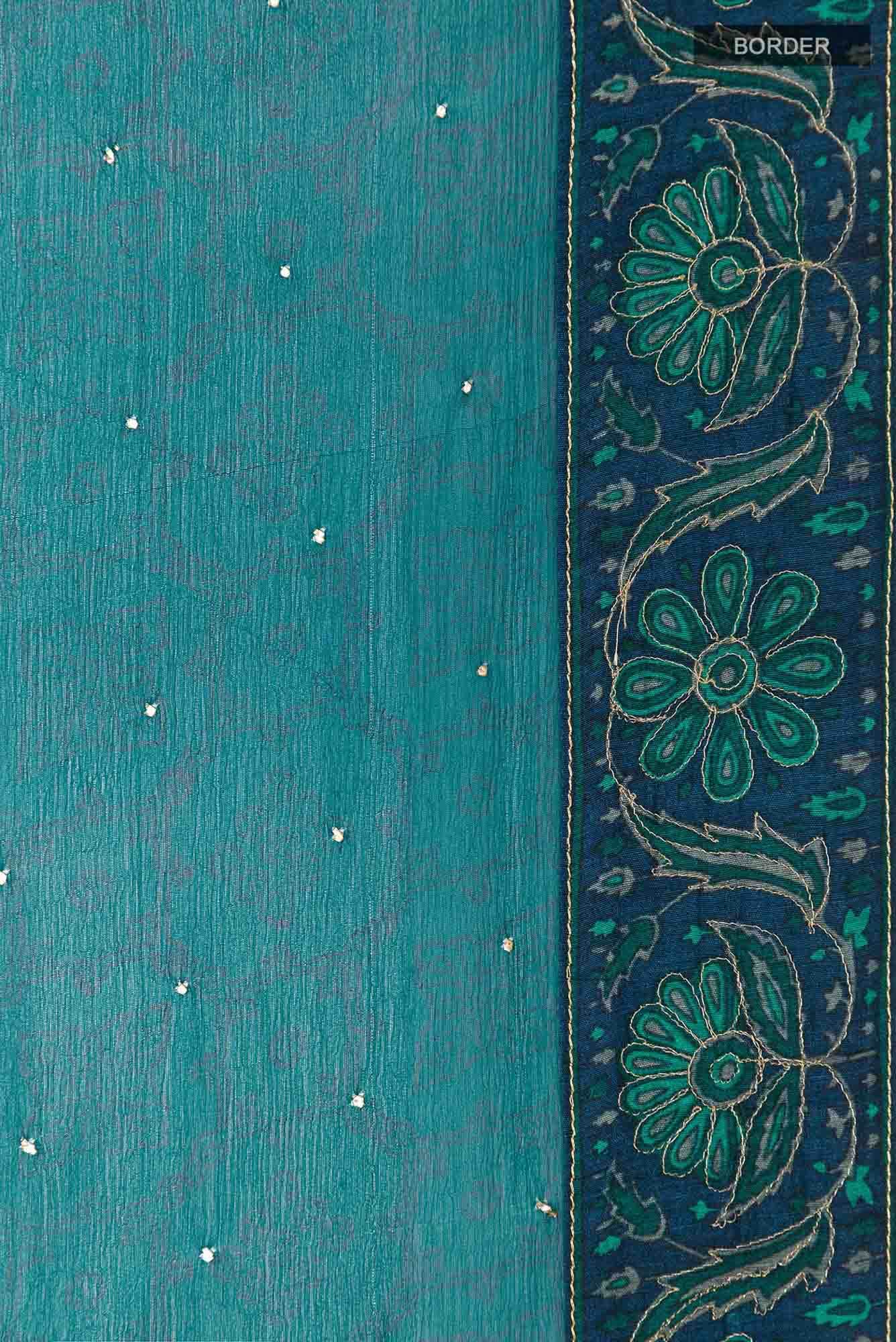 Green Chiffon Saree