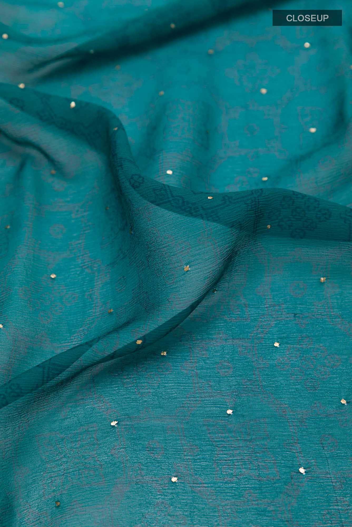 Green Chiffon Saree