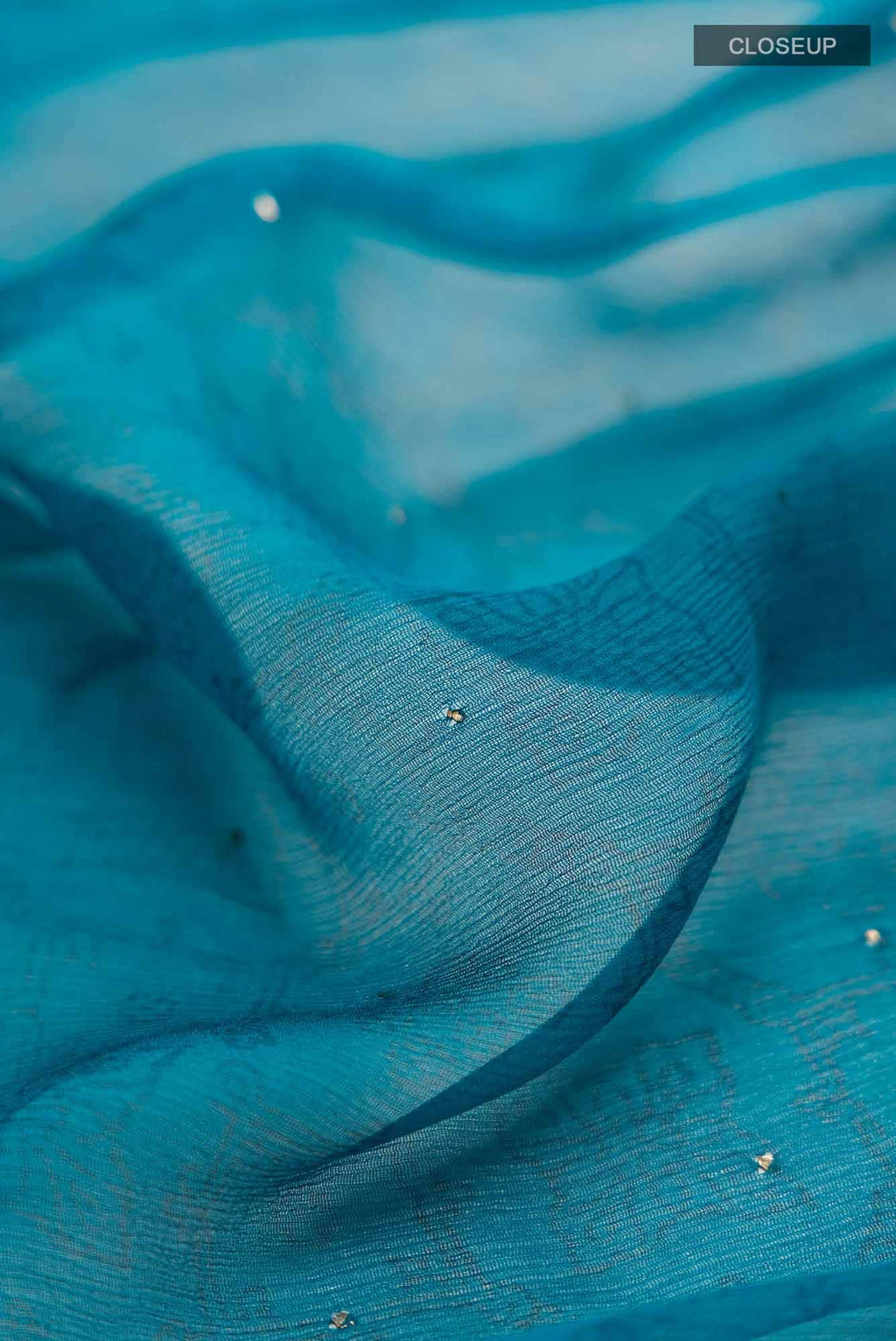 Blue Chiffon Saree