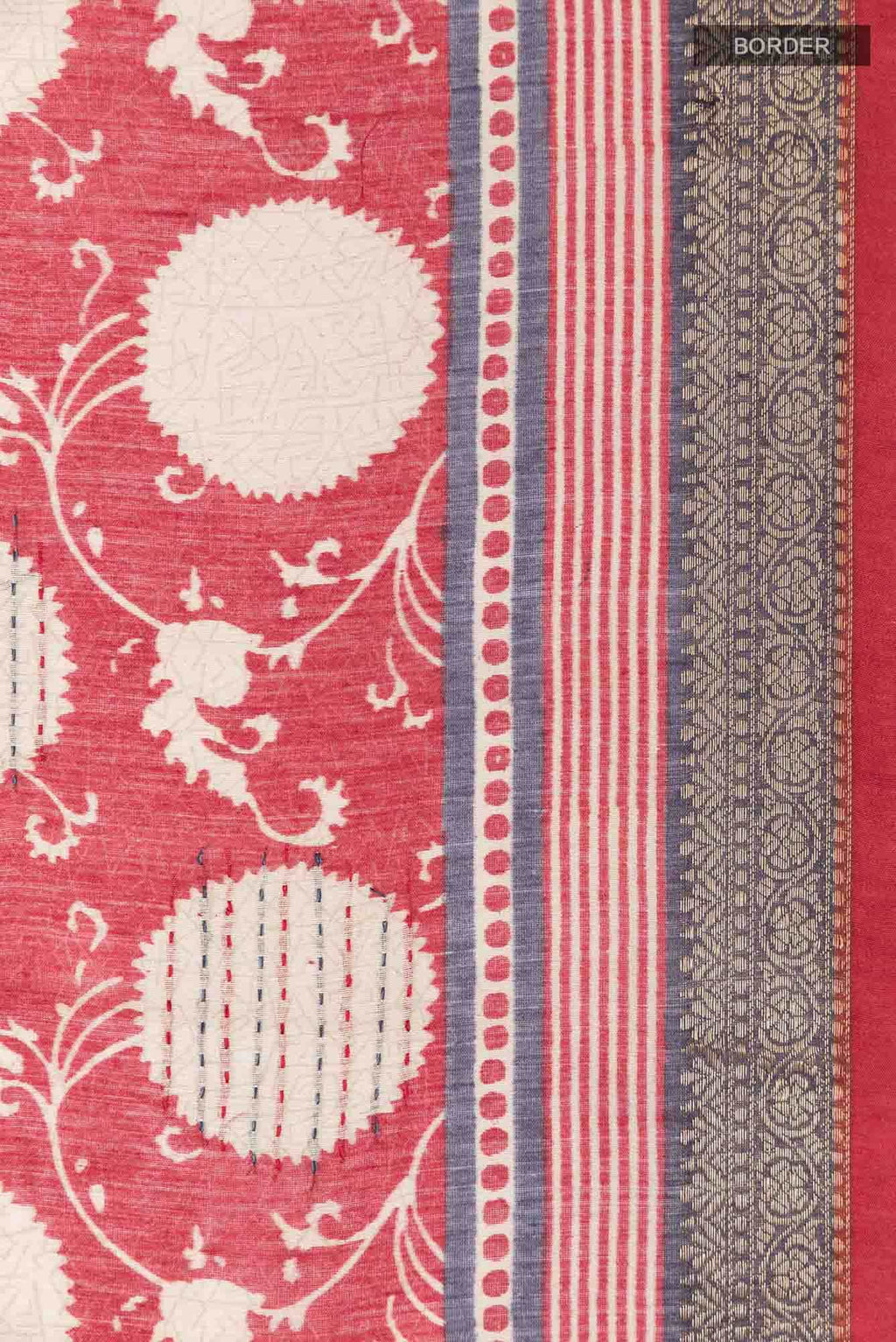 Red Tussar Saree