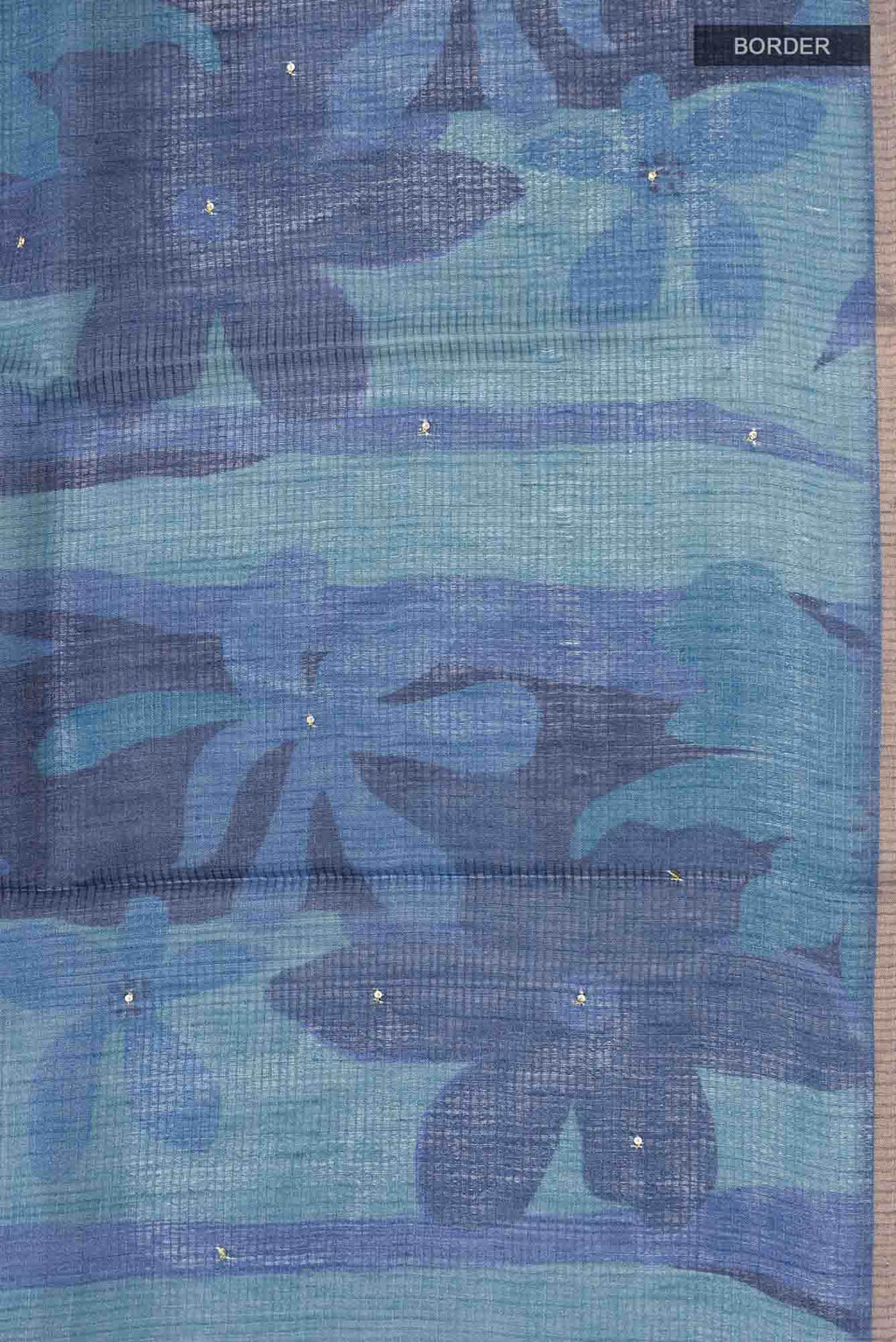 Blue Bhagalpuri Tussar Silk Saree