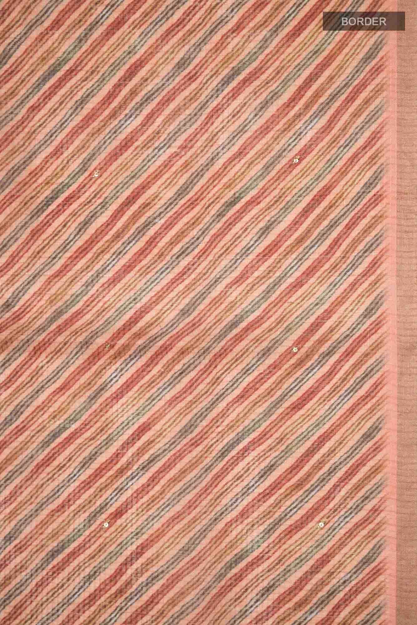 Brown Bhagalpuri Tussar Silk Saree