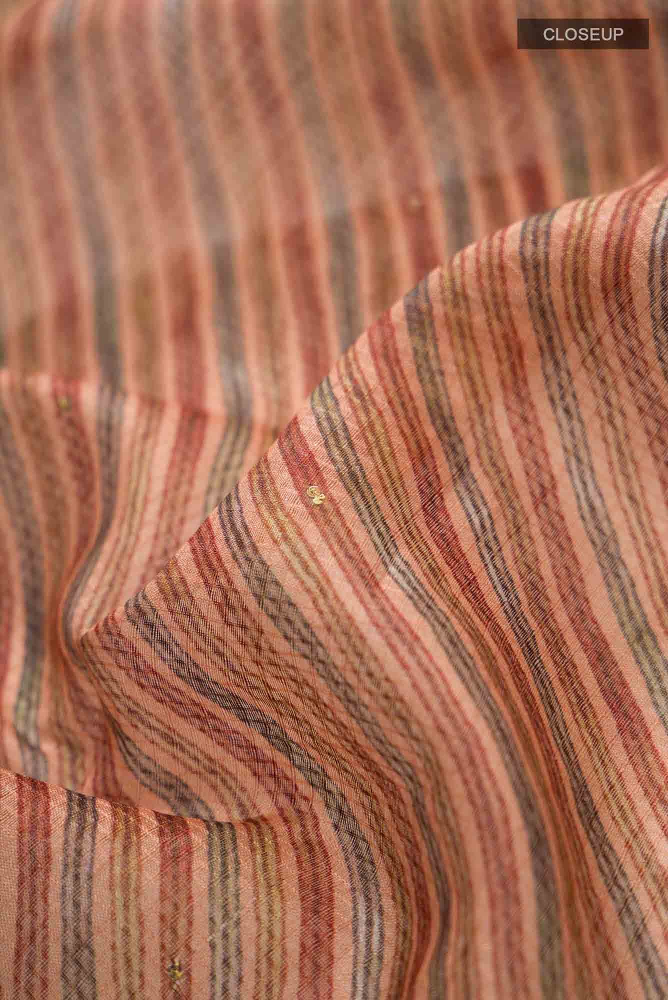 Brown Bhagalpuri Tussar Silk Saree