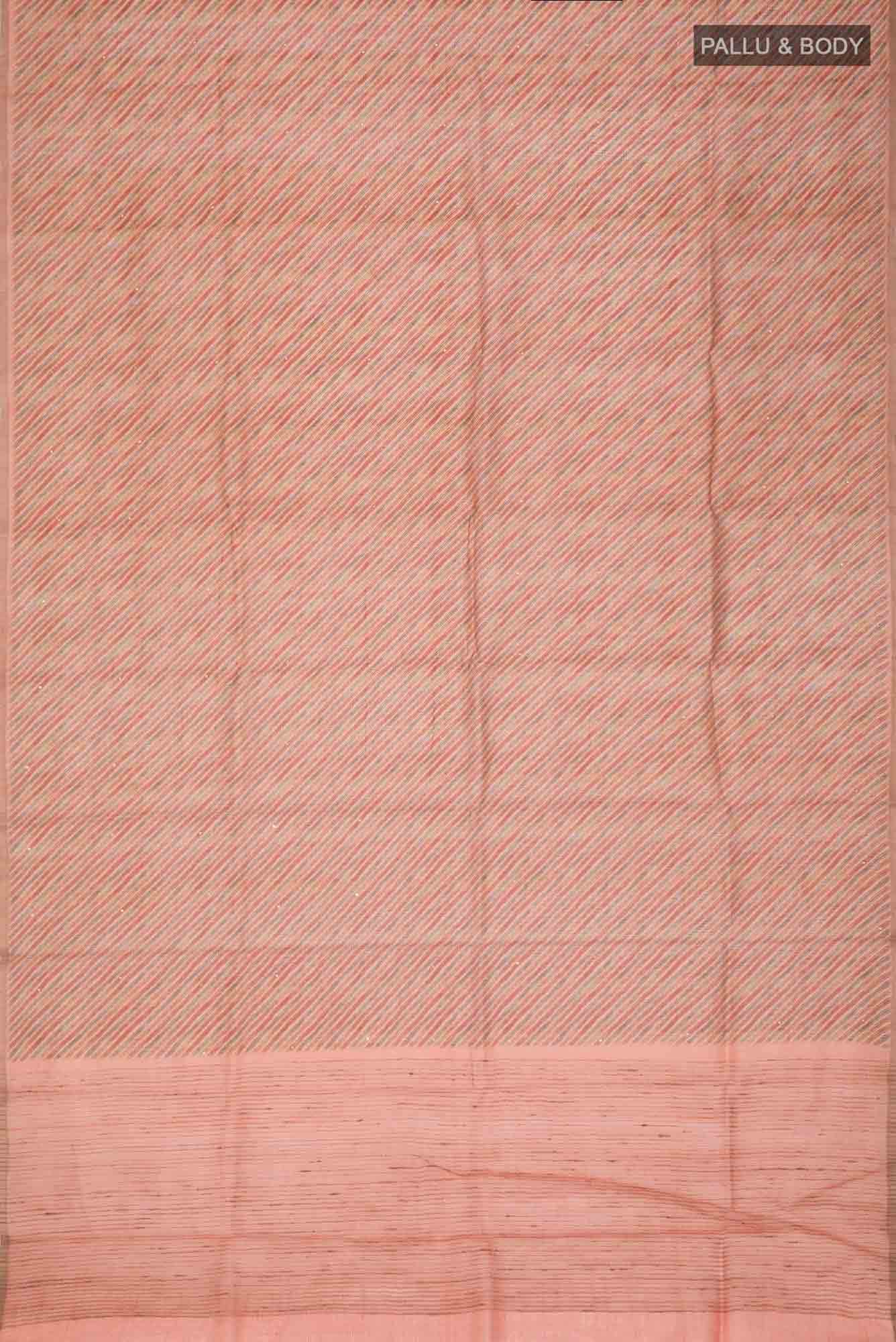 Brown Bhagalpuri Tussar Silk Saree