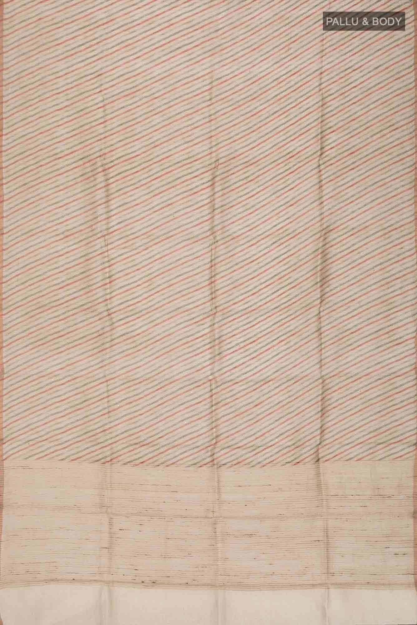 Green Bhagalpuri Tussar Silk Saree