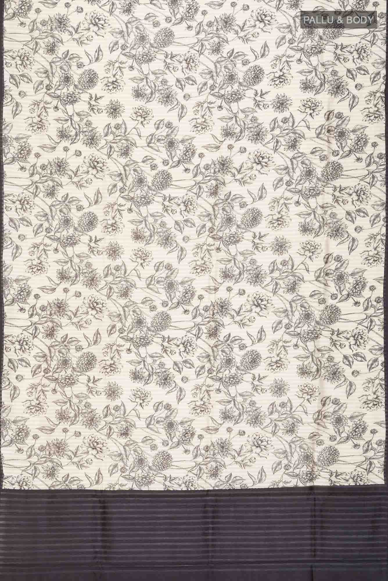Beige Bhagalpuri Tussar Silk Saree