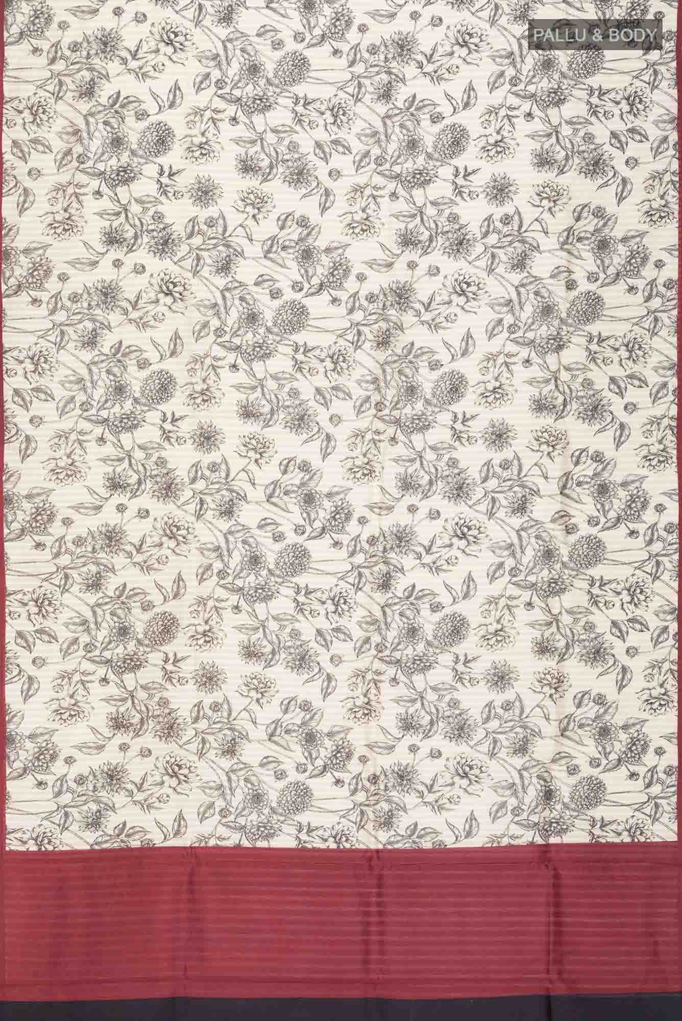 Beige Bhagalpuri Tussar Silk Saree