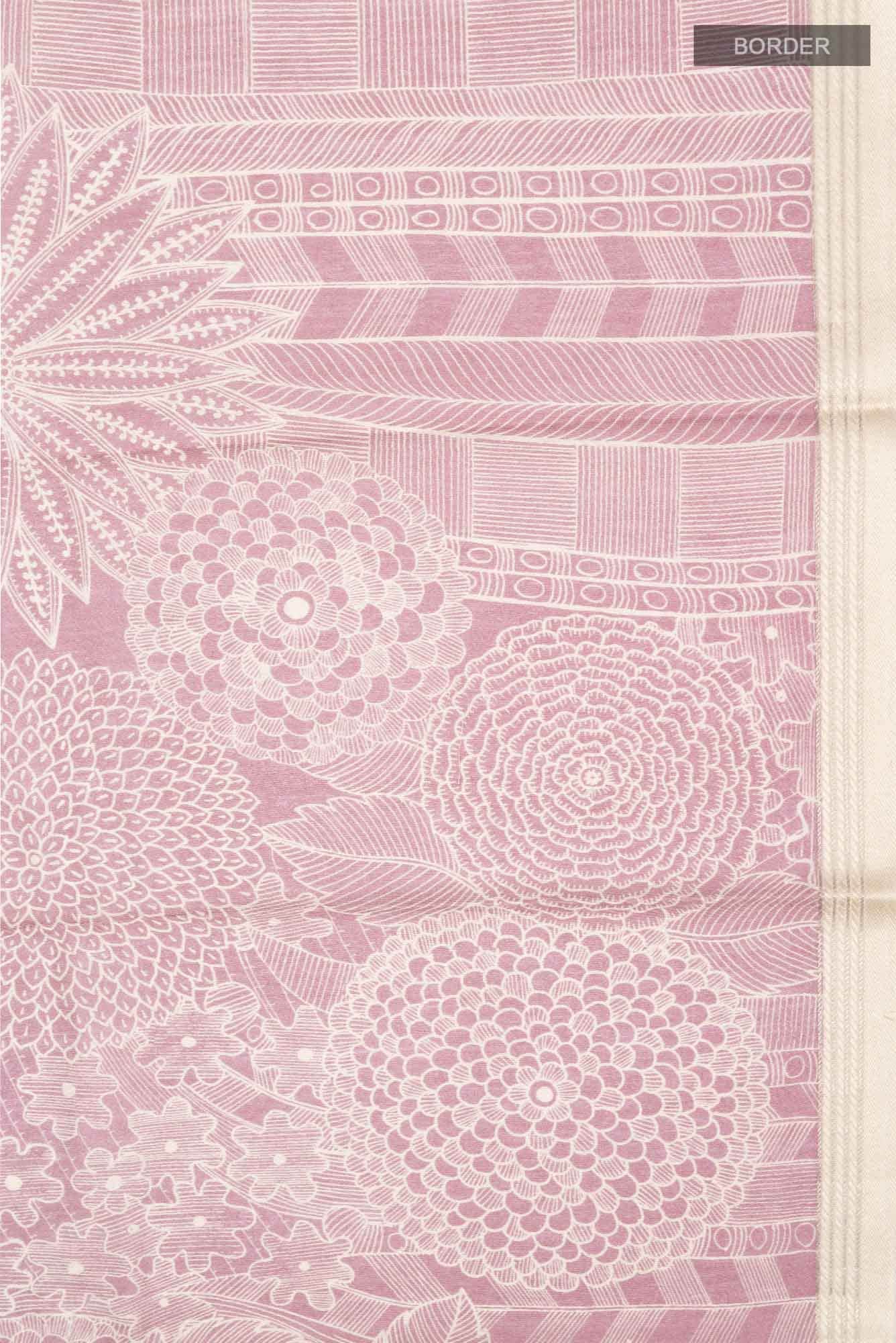 Pink Bhagalpuri Tussar Silk Saree