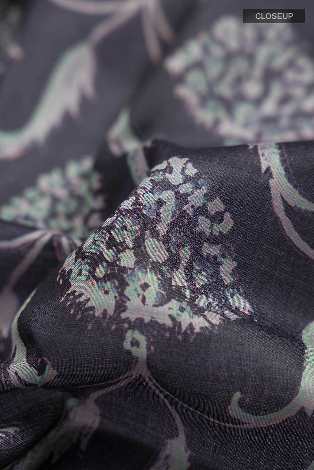 Black Bhagalpuri Tussar Silk Saree