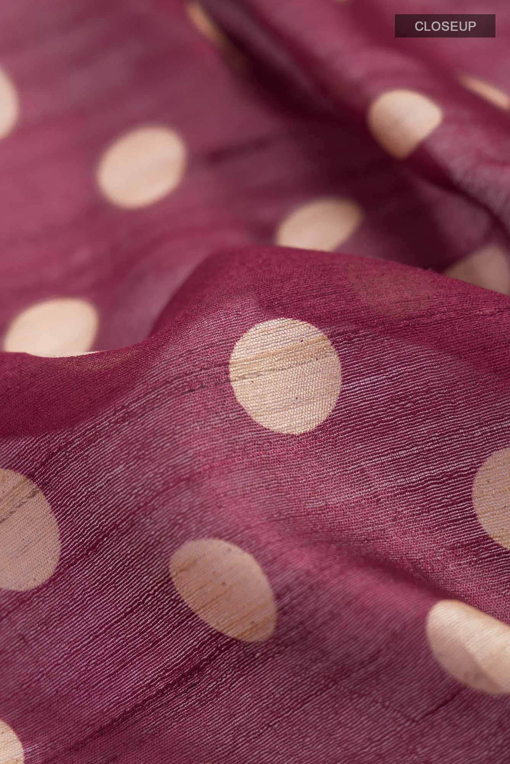 Maroon Tussar Silk Saree