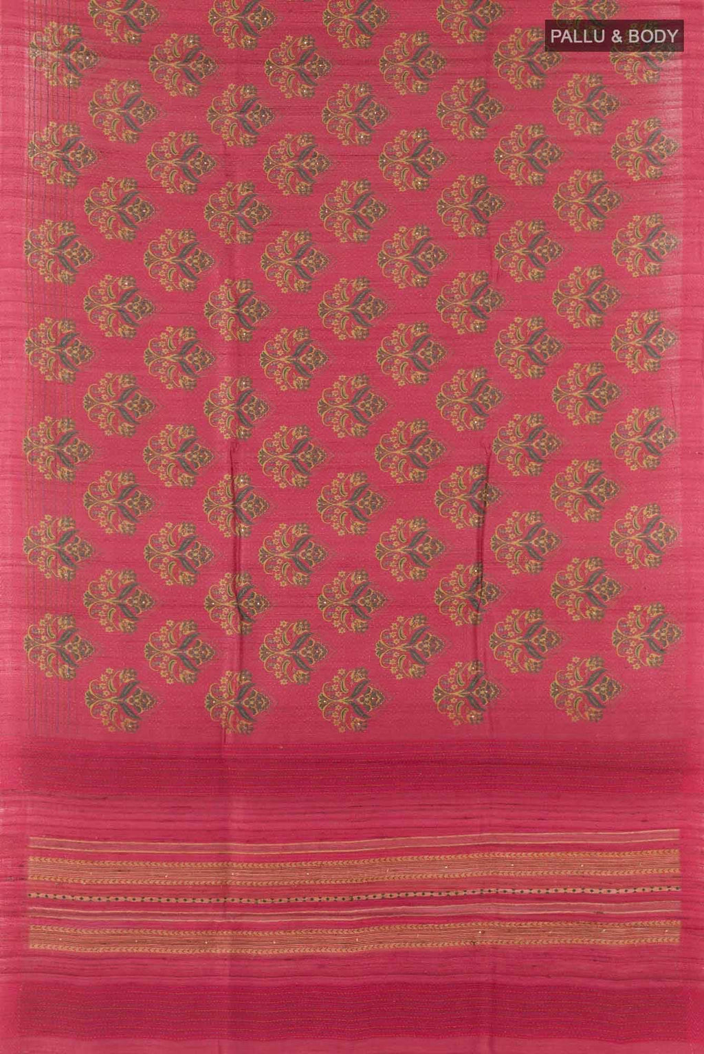 Red Tussar Saree