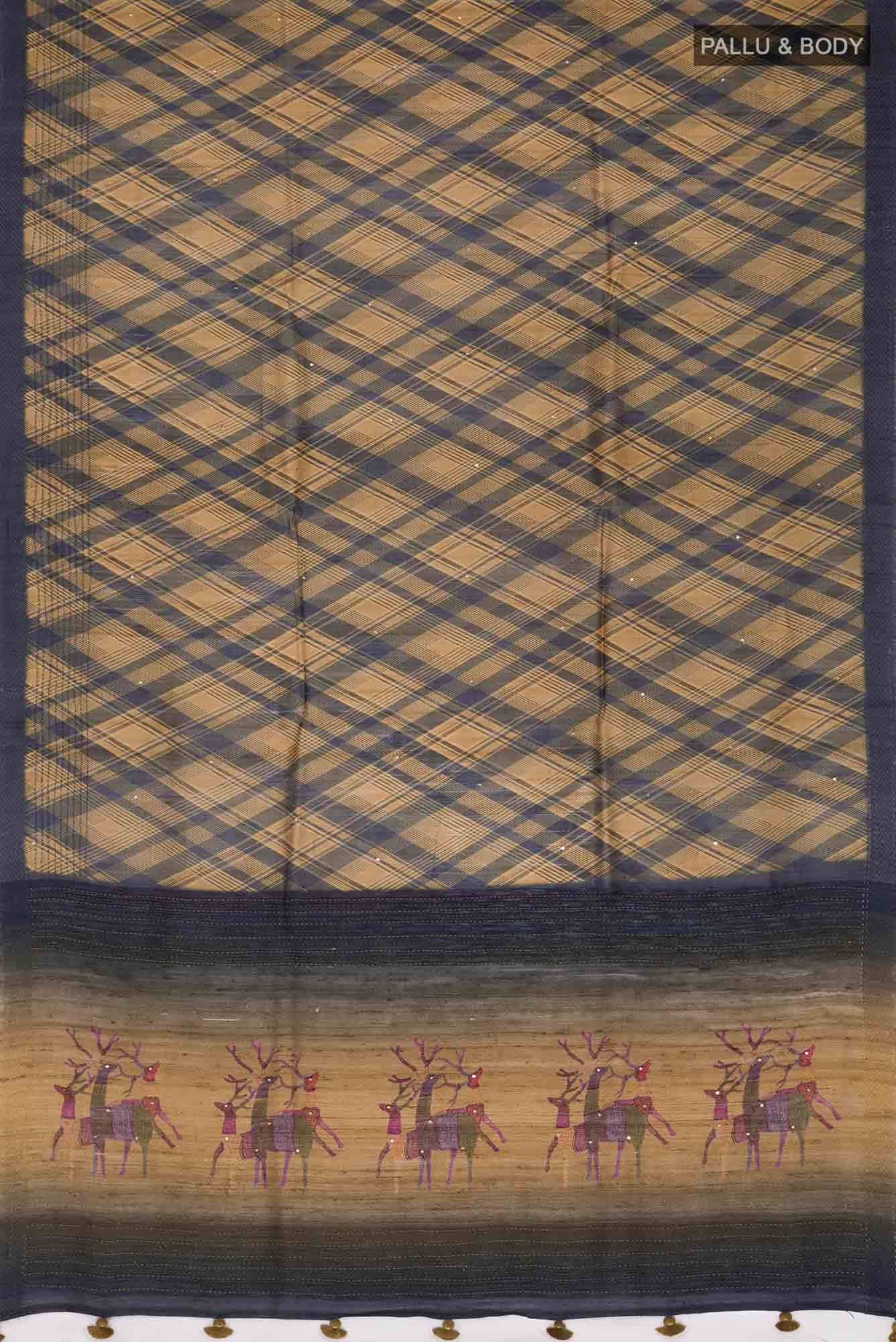 Multi Bhagalpuri Tussar Silk Saree