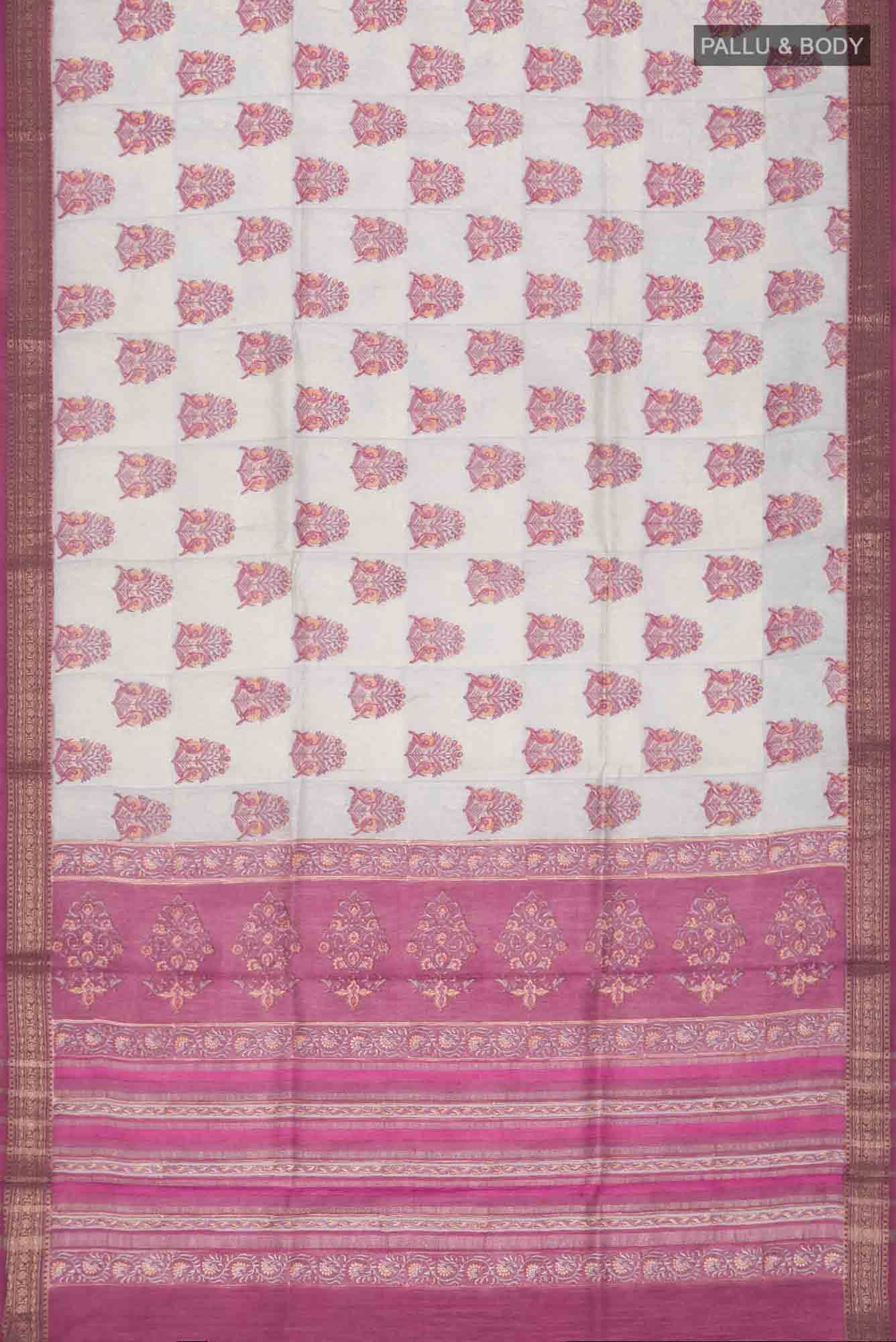 Blue Bhagalpuri Tussar Silk Saree