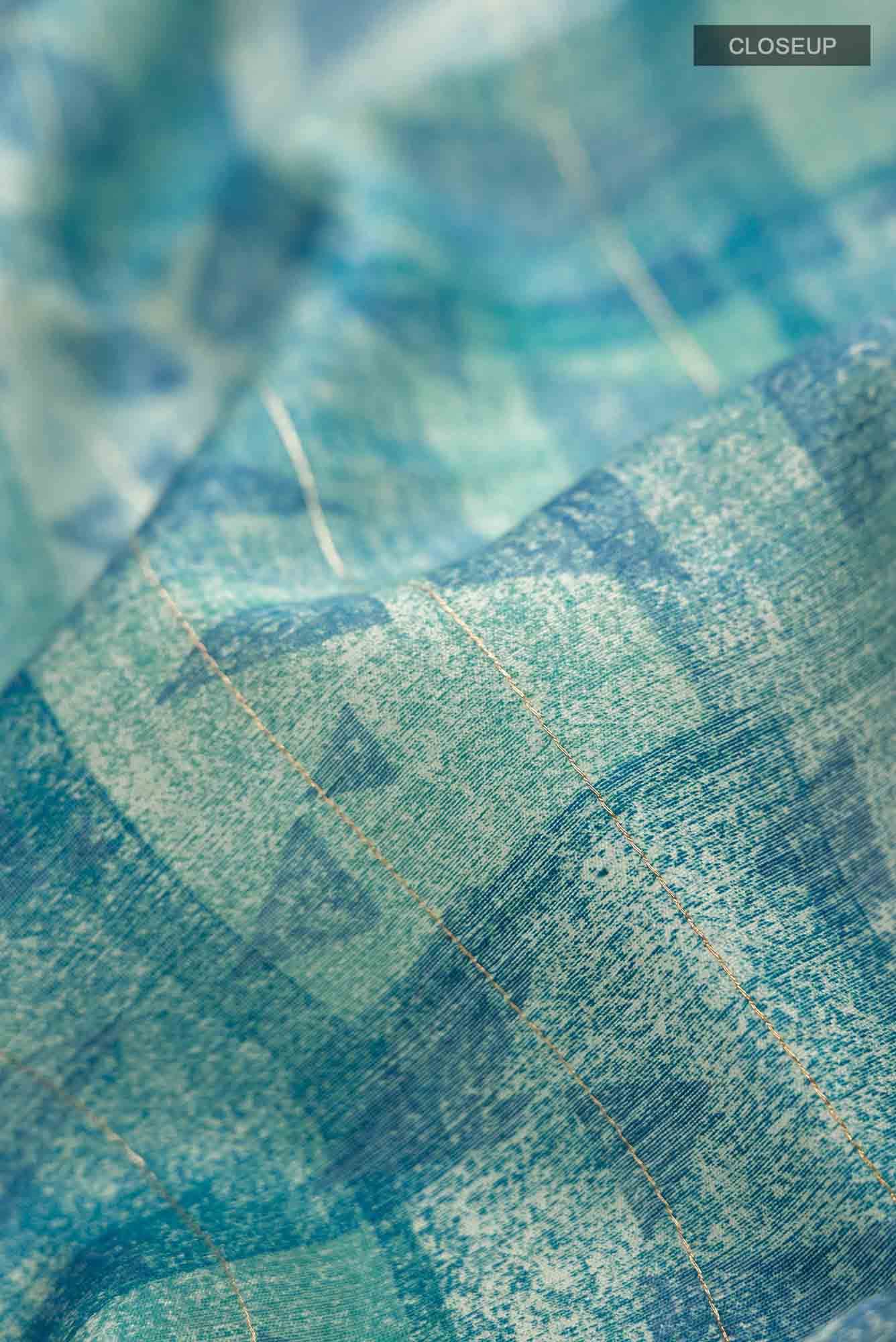 Blue Bhagalpuri Tussar Silk Saree