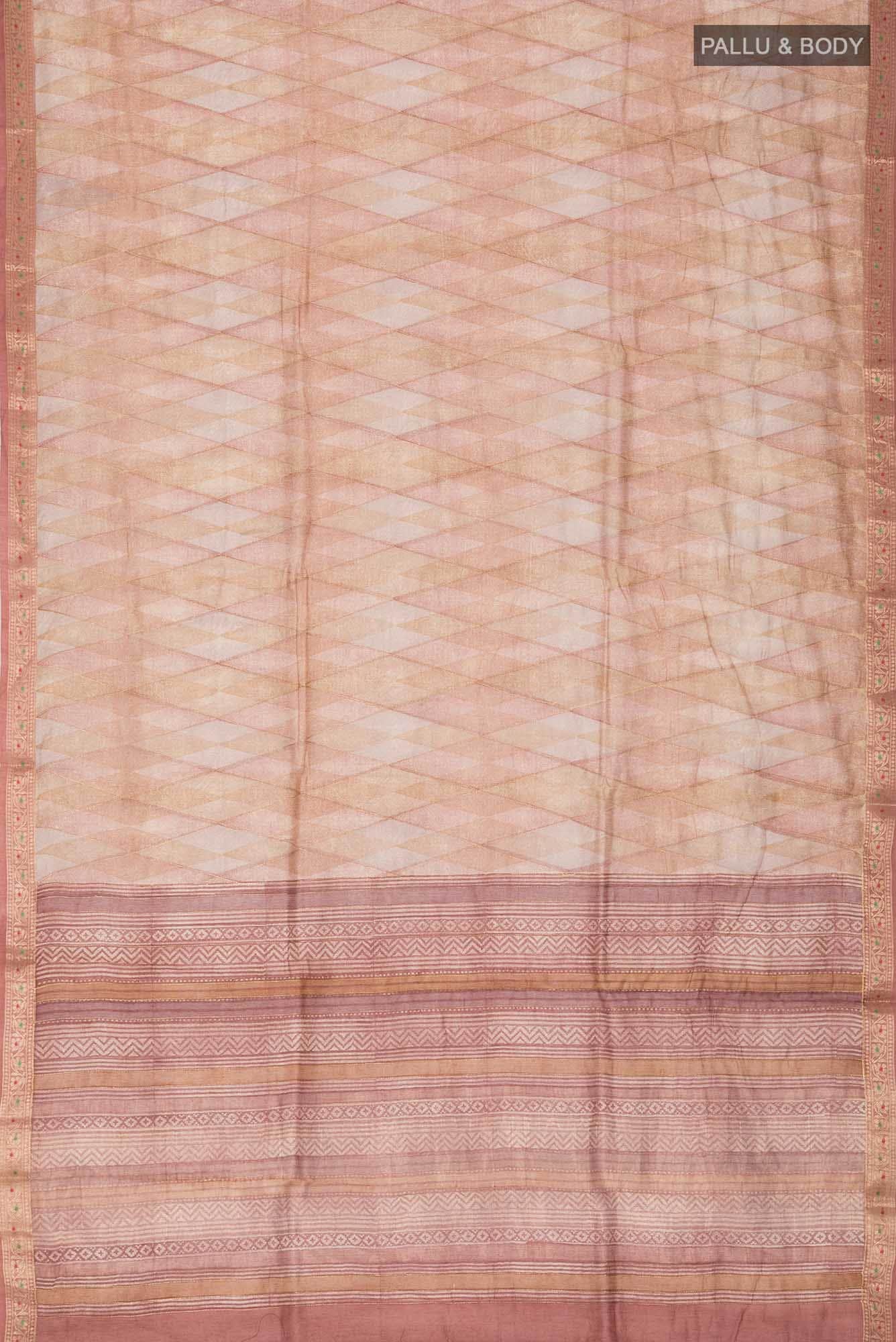 Brown Bhagalpuri Tussar Silk Saree