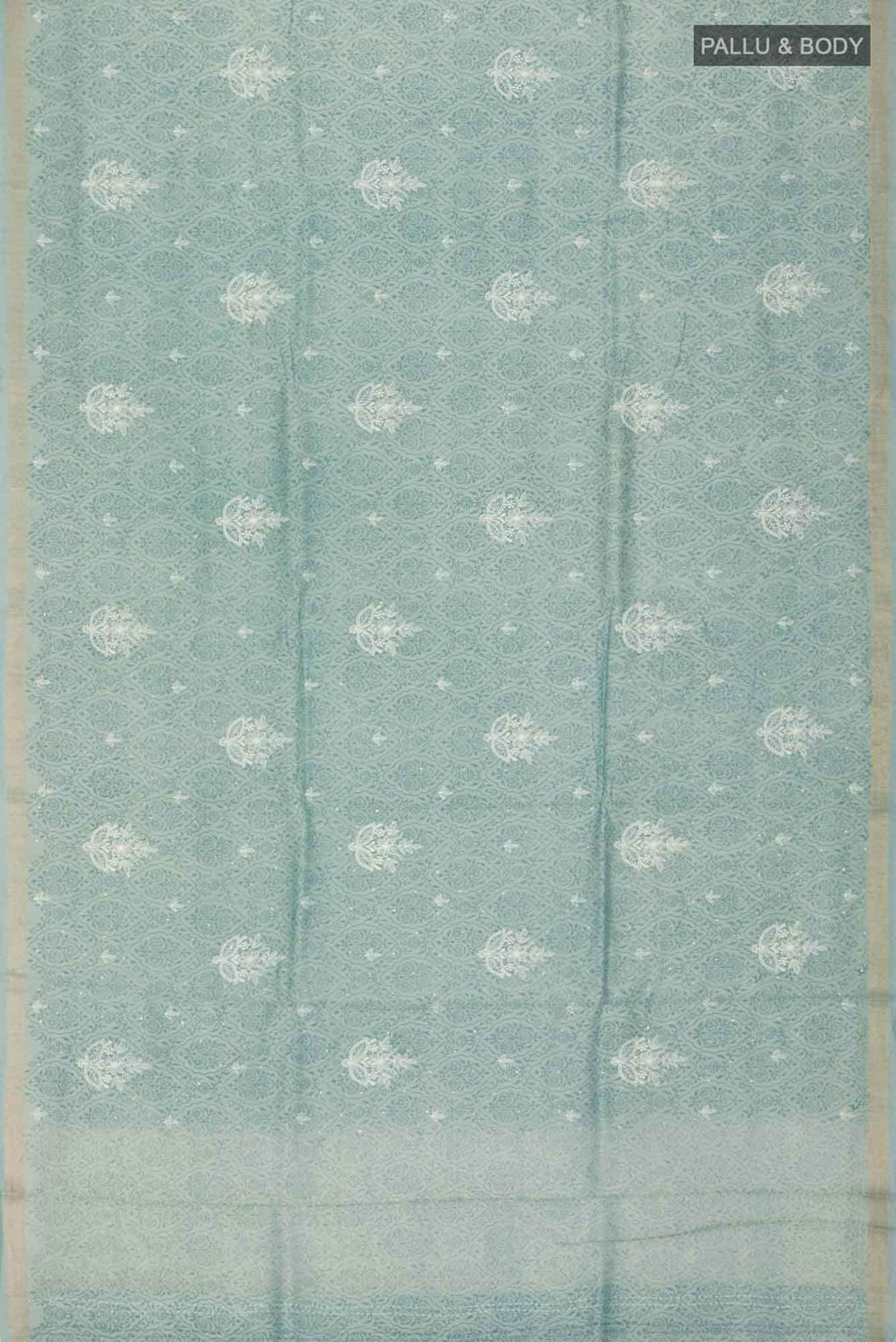 Blue Bhagalpuri Tussar Silk Saree