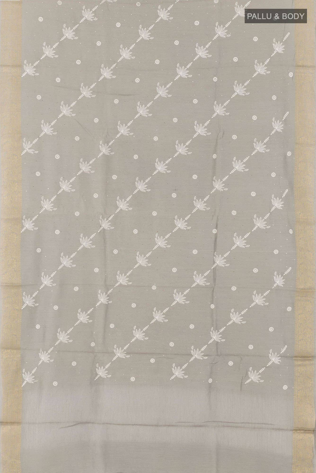 Grey Tussar Saree