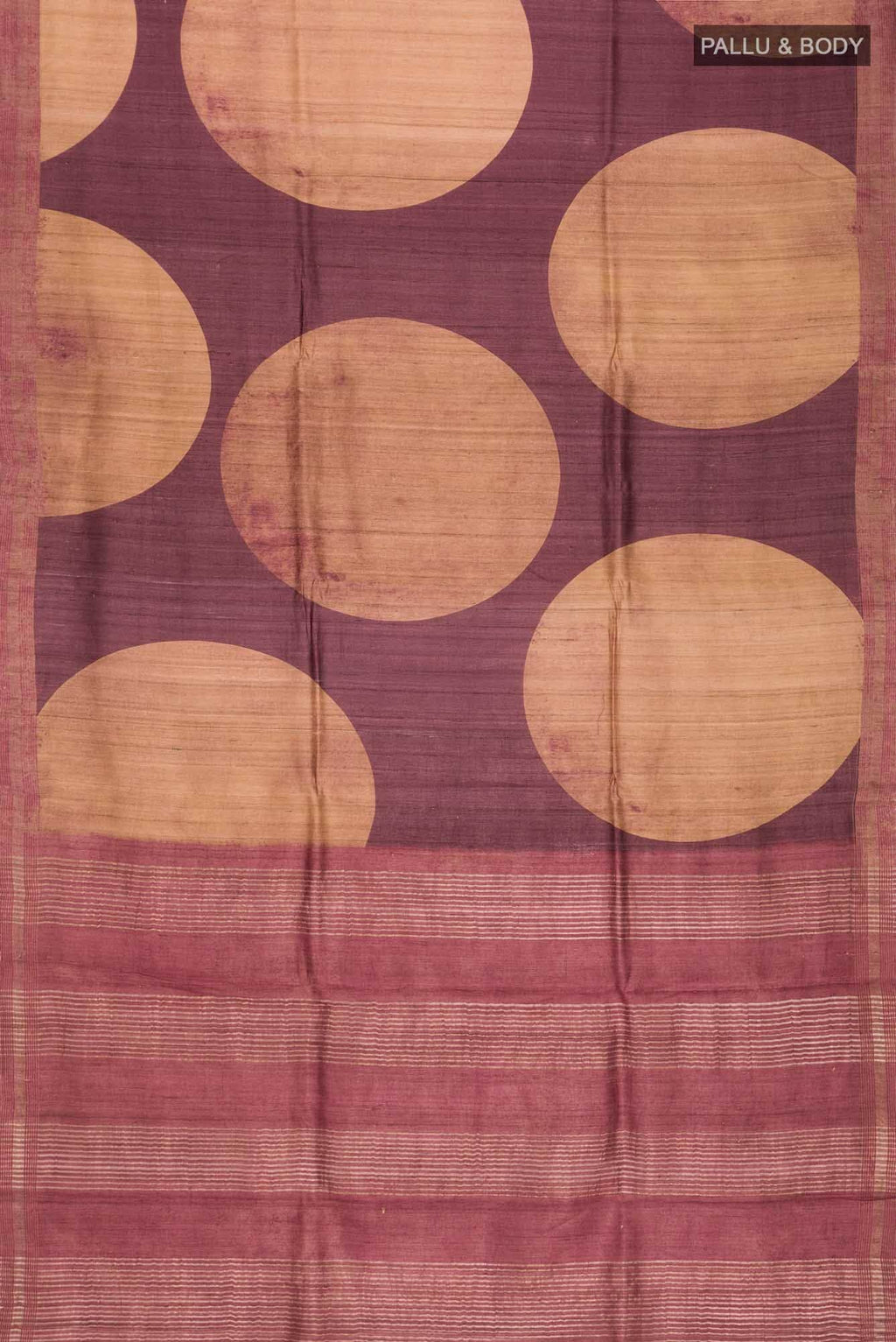 Brown Bhagalpuri Tussar Silk Saree