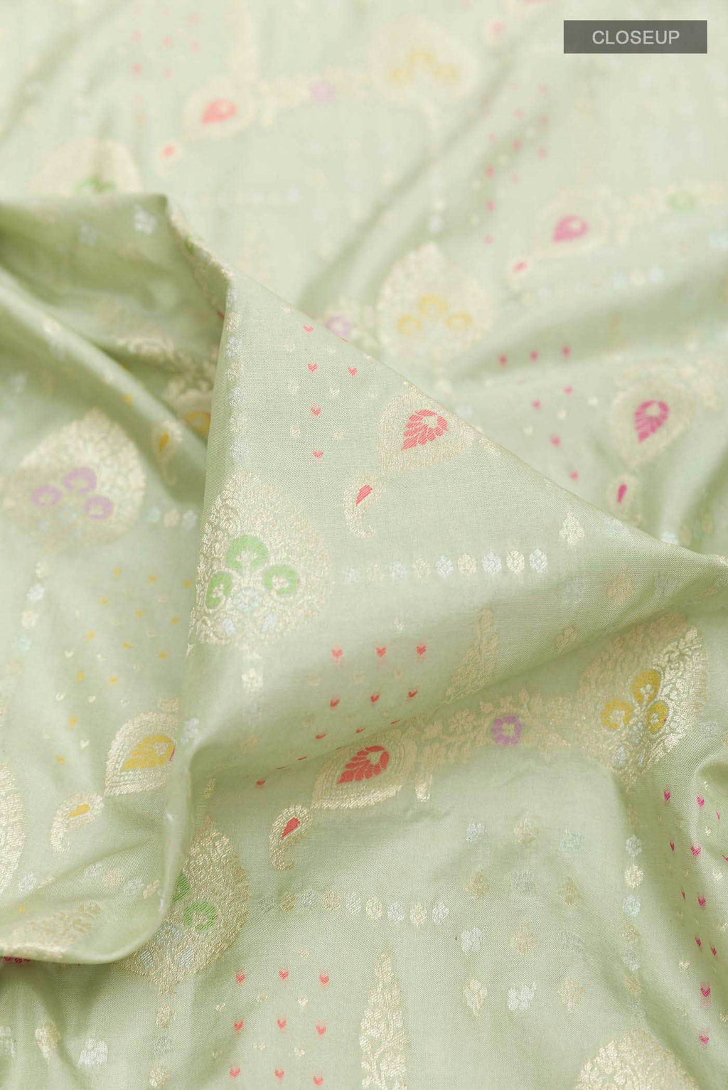 Mint Green Banarasi Silk Saree