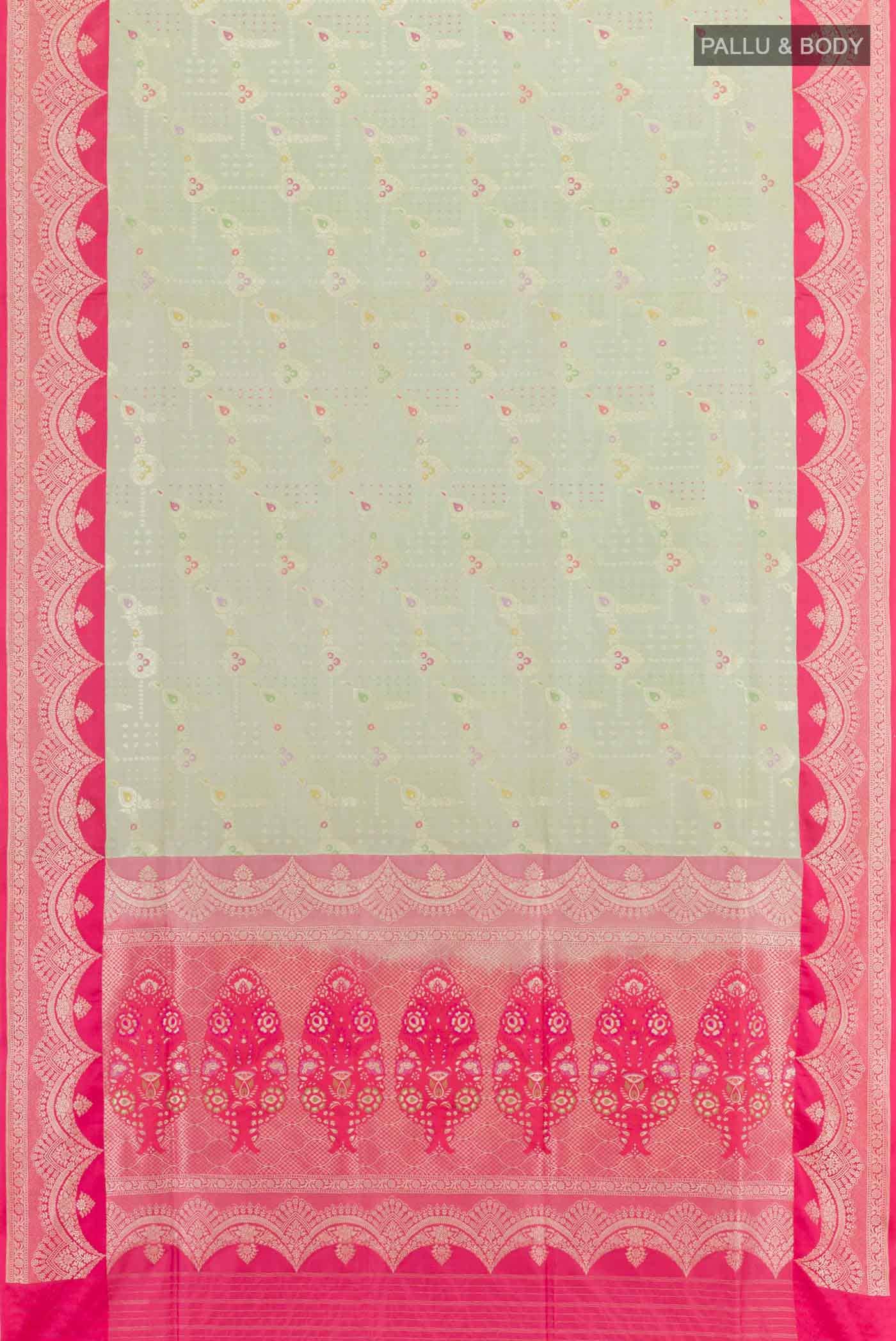 Mint Green Banarasi Silk Saree