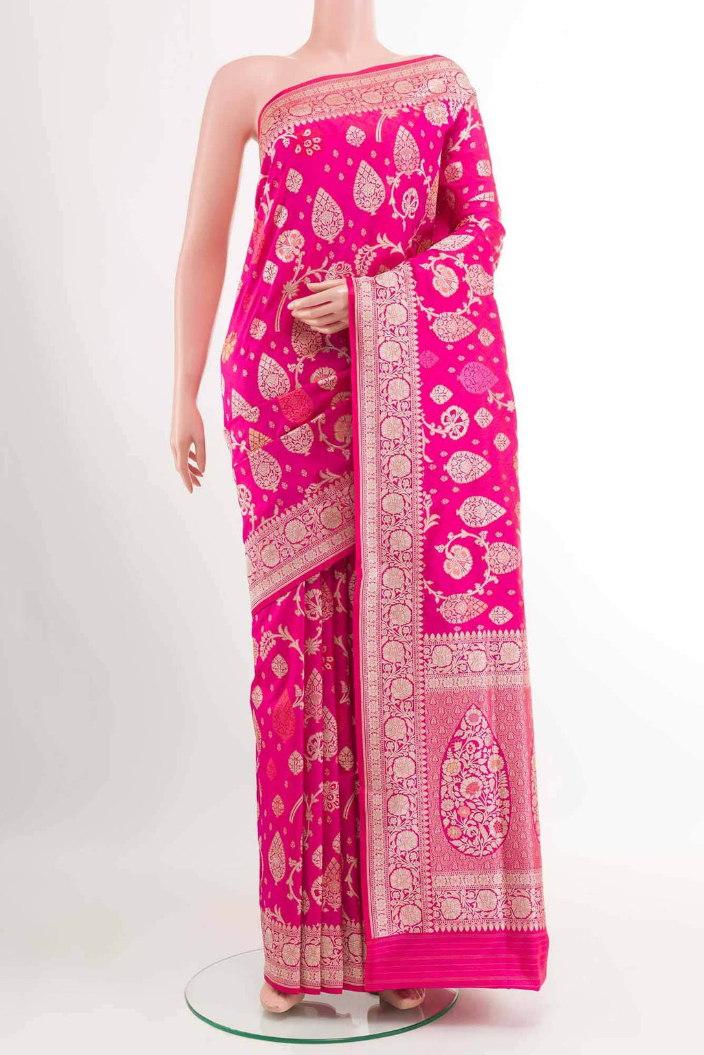 Pink Banarasi Silk Saree