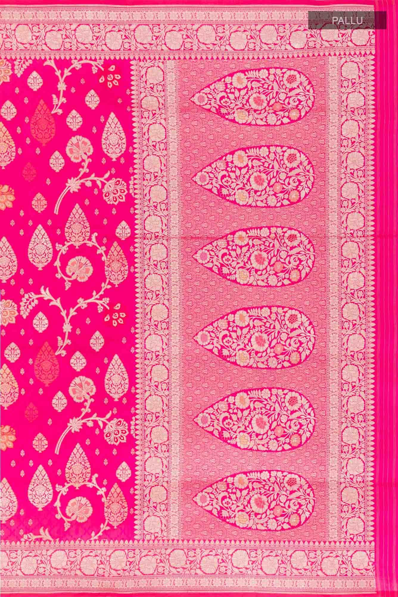 Pink Banarasi Silk Saree