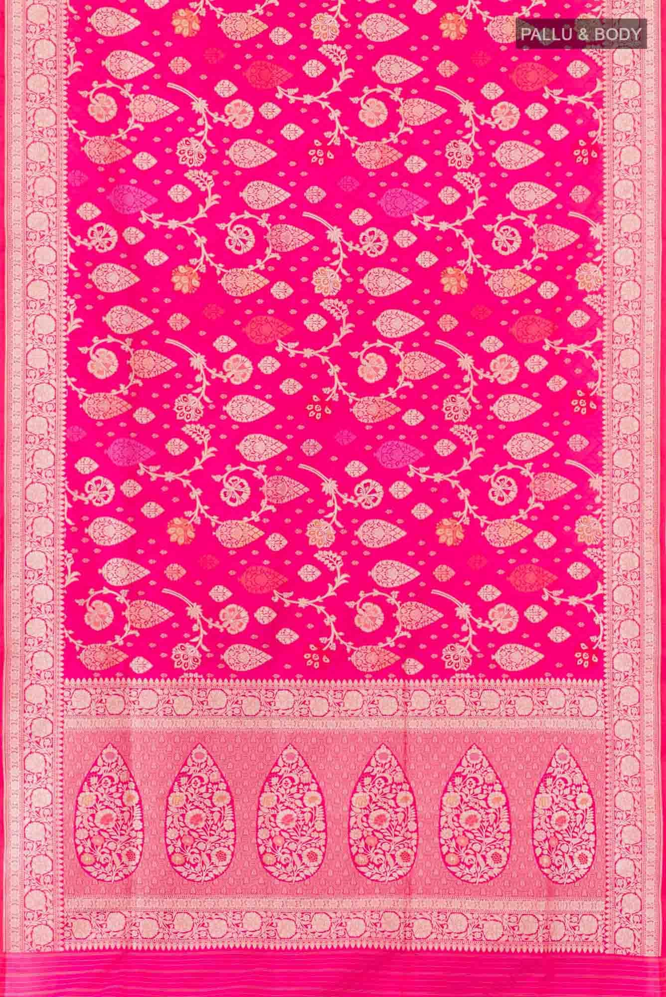 Pink Banarasi Silk Saree
