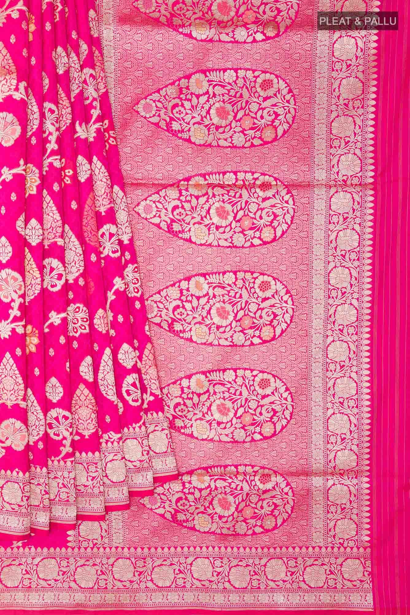 Pink Banarasi Silk Saree