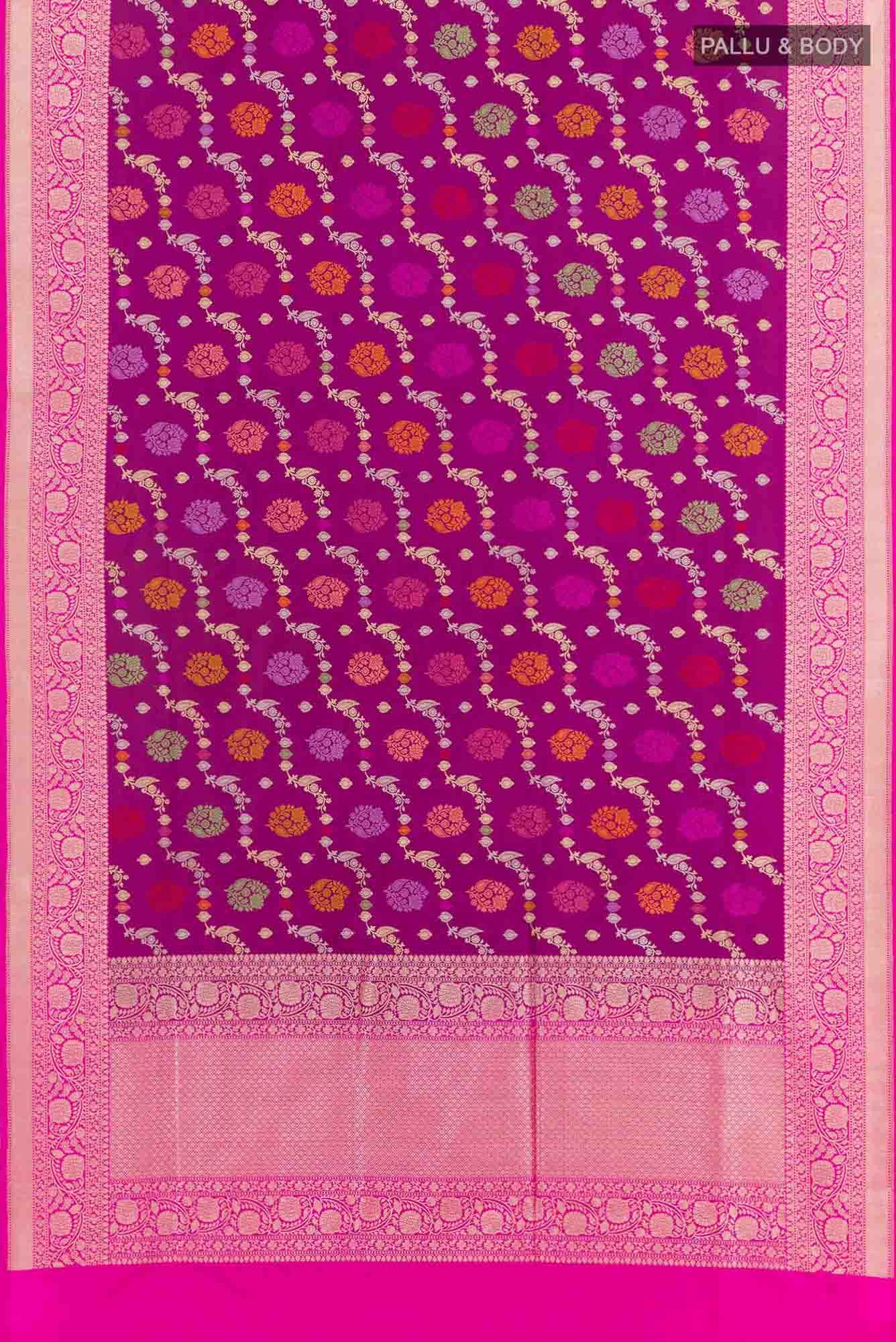 Purple Banarasi Silk Saree