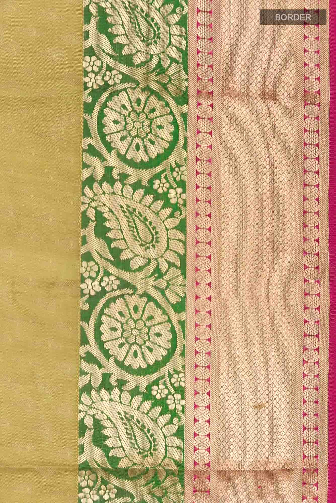 Dark Beige Kanchipuram Silk Saree