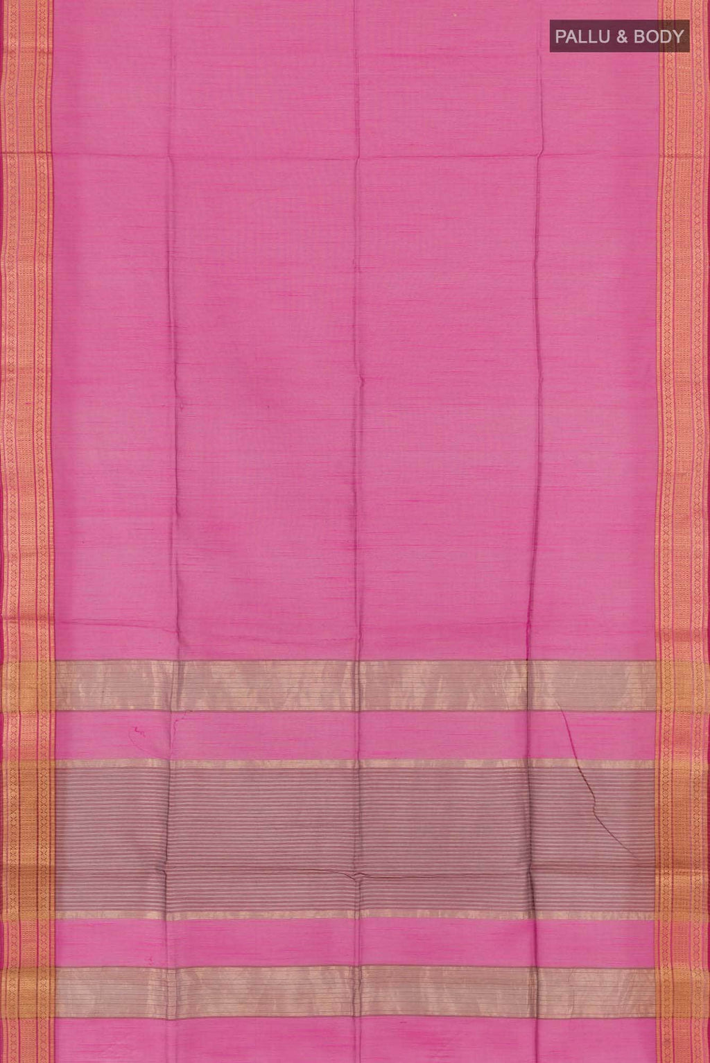 Light Magenta Blended Maheshwari Silk Cotton Saree