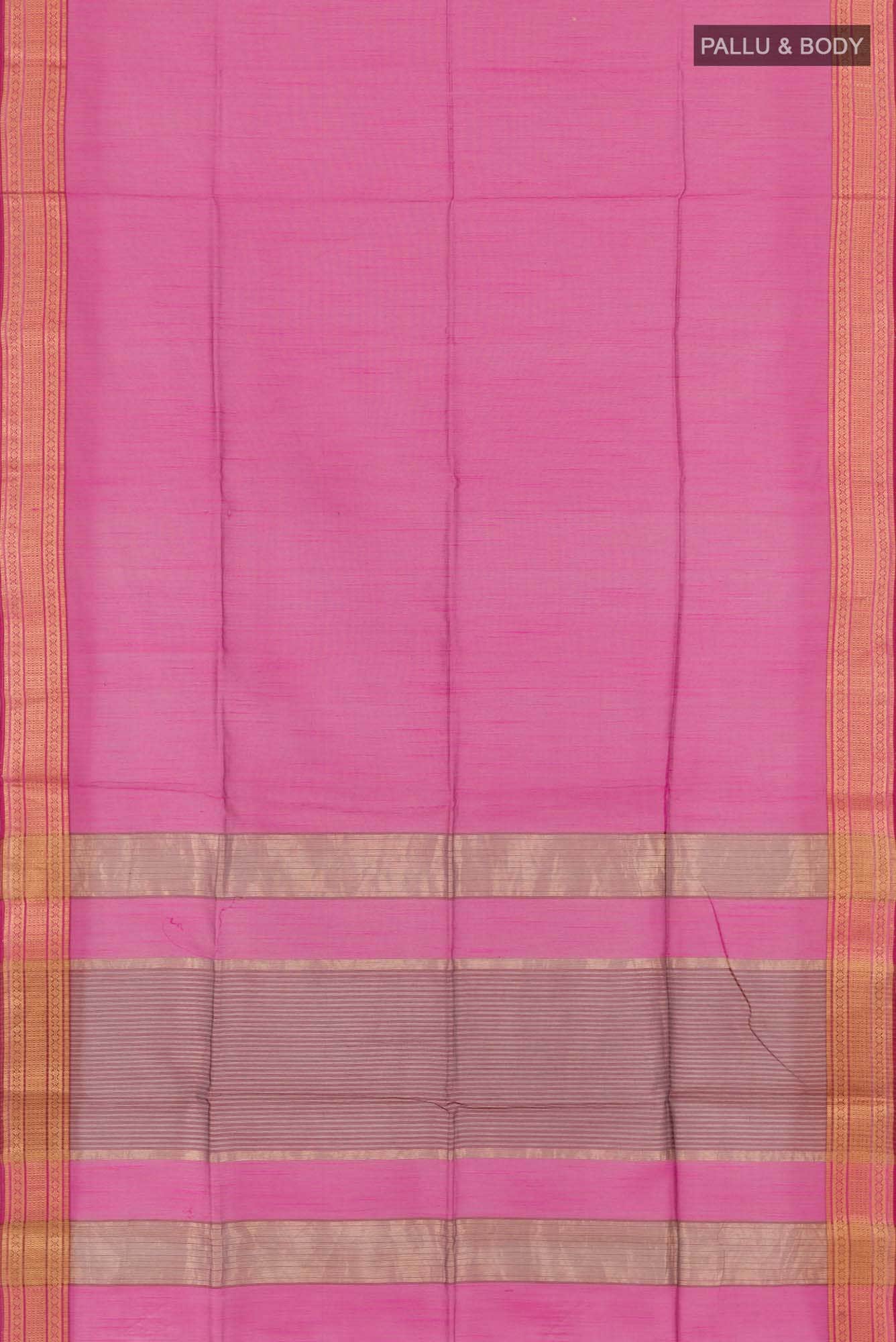 Light Magenta Blended Maheshwari Silk Cotton Saree