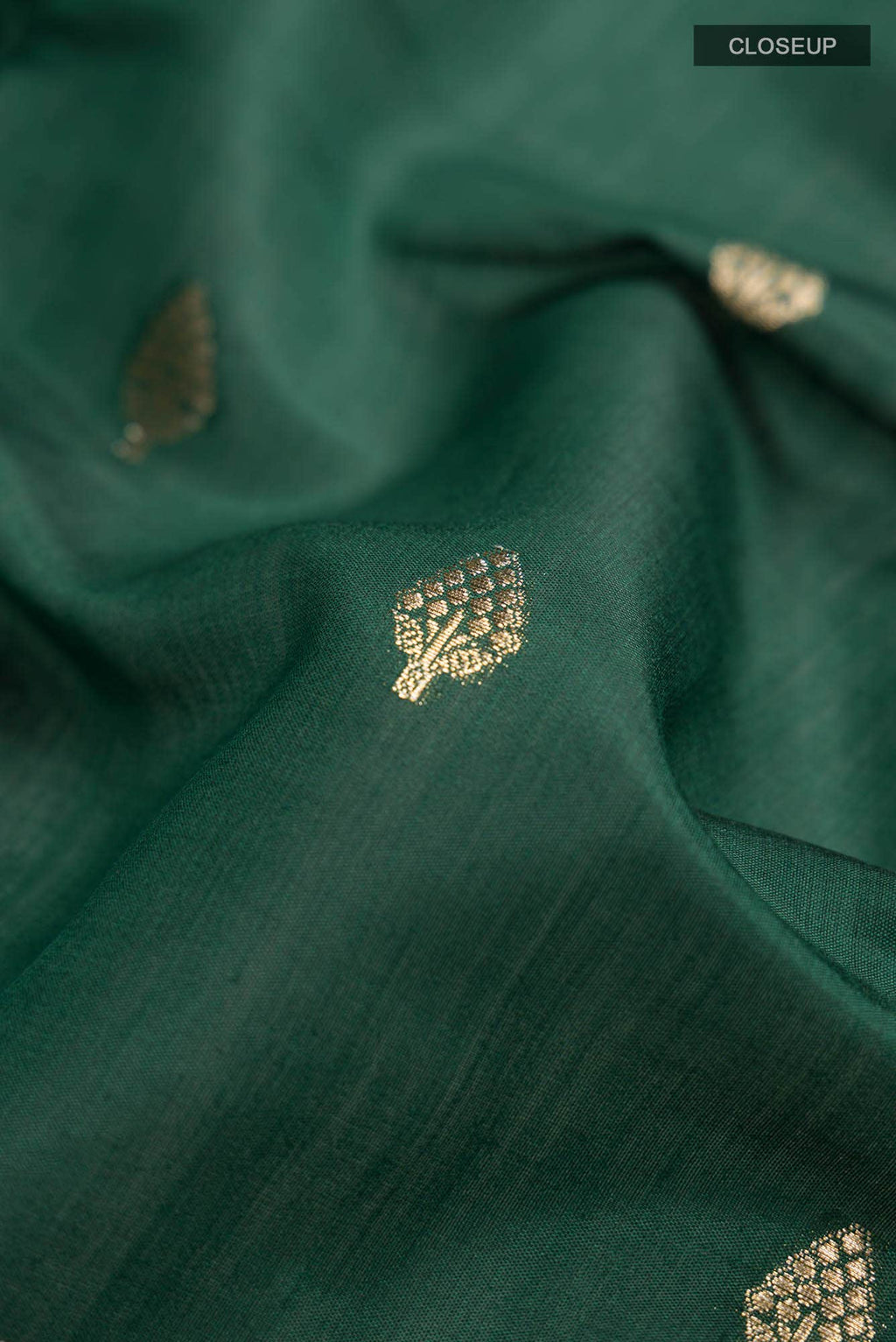 Green Banarasi Raw Silk Saree