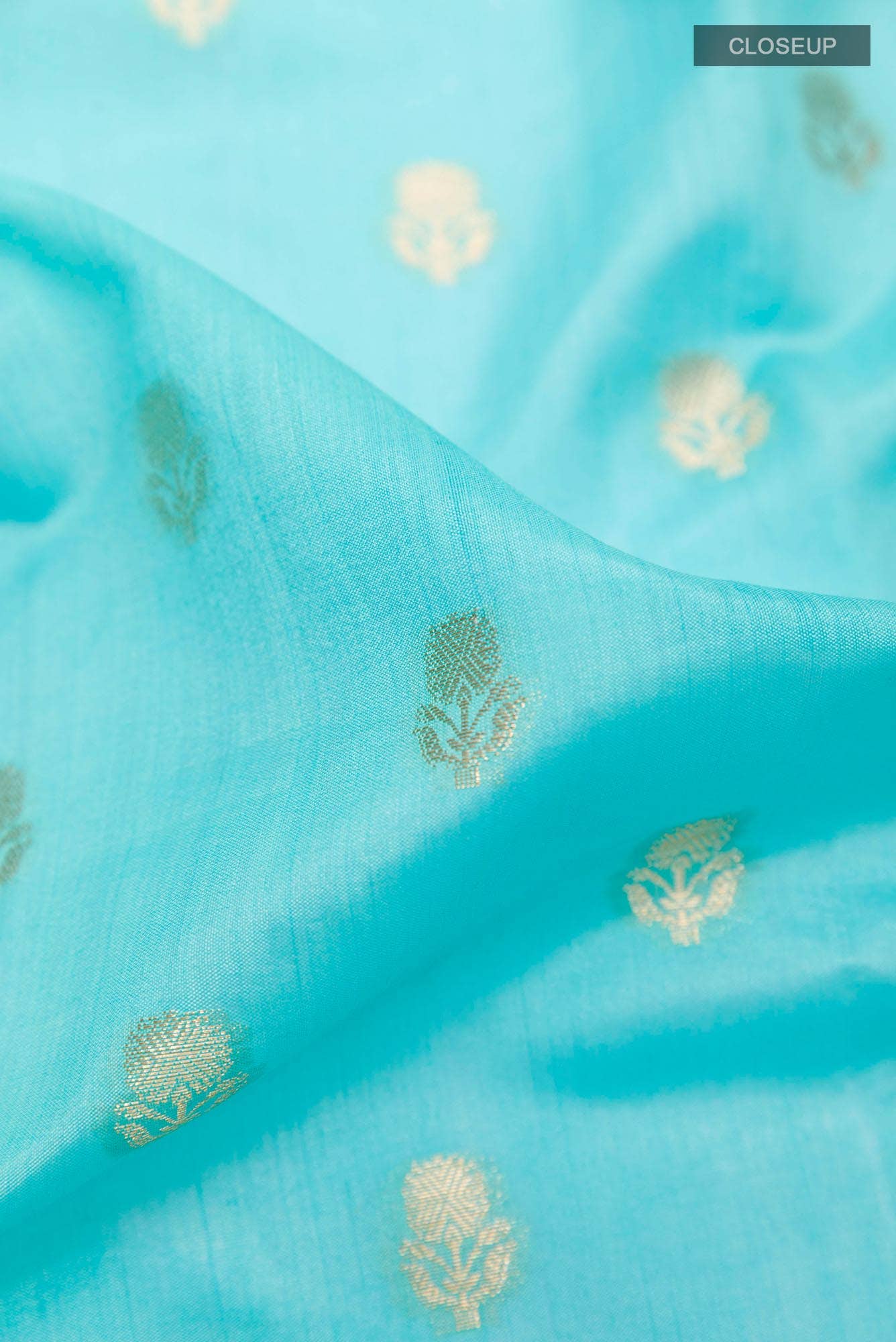 Sky Blue Tussar Saree
