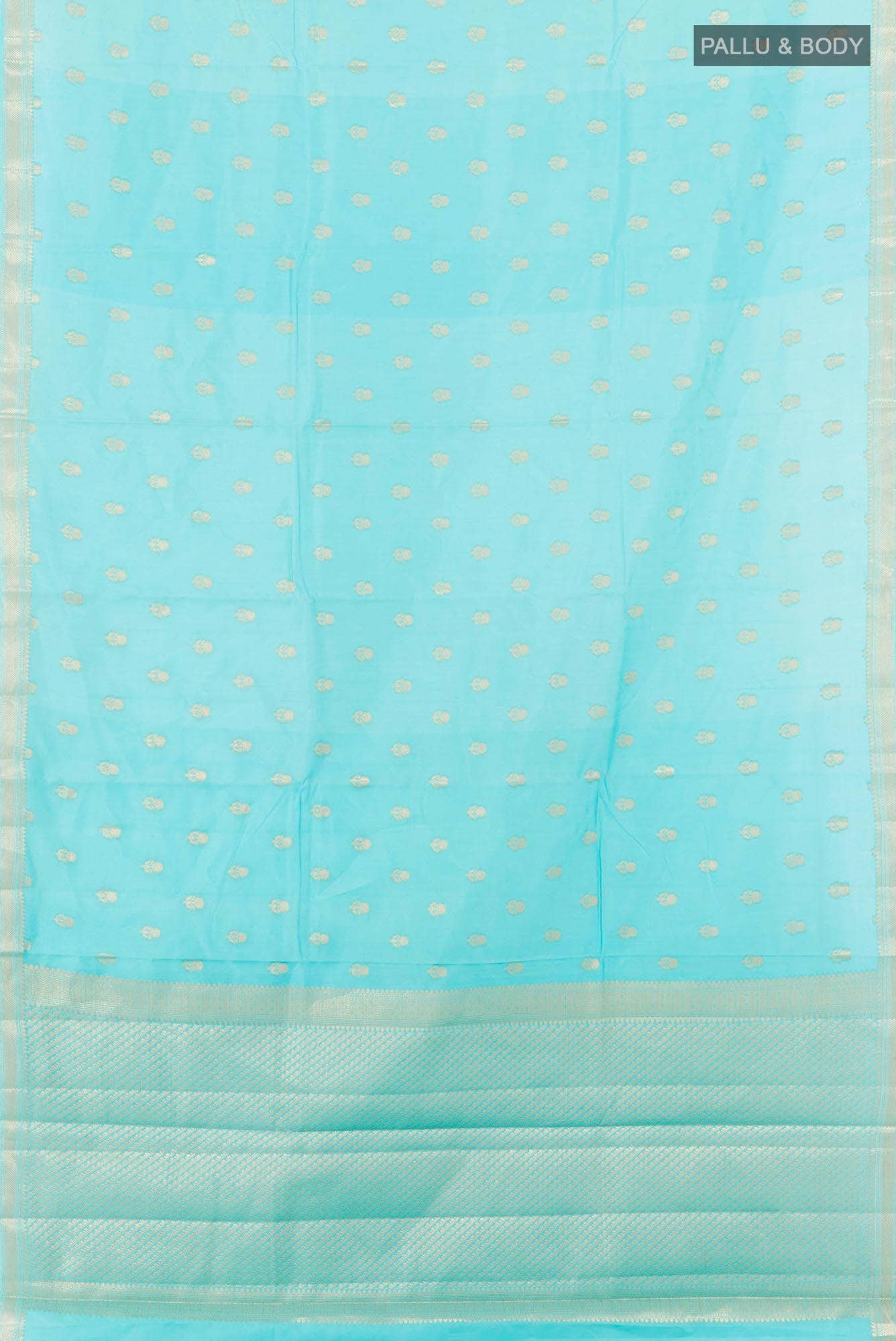 Sky Blue Tussar Saree