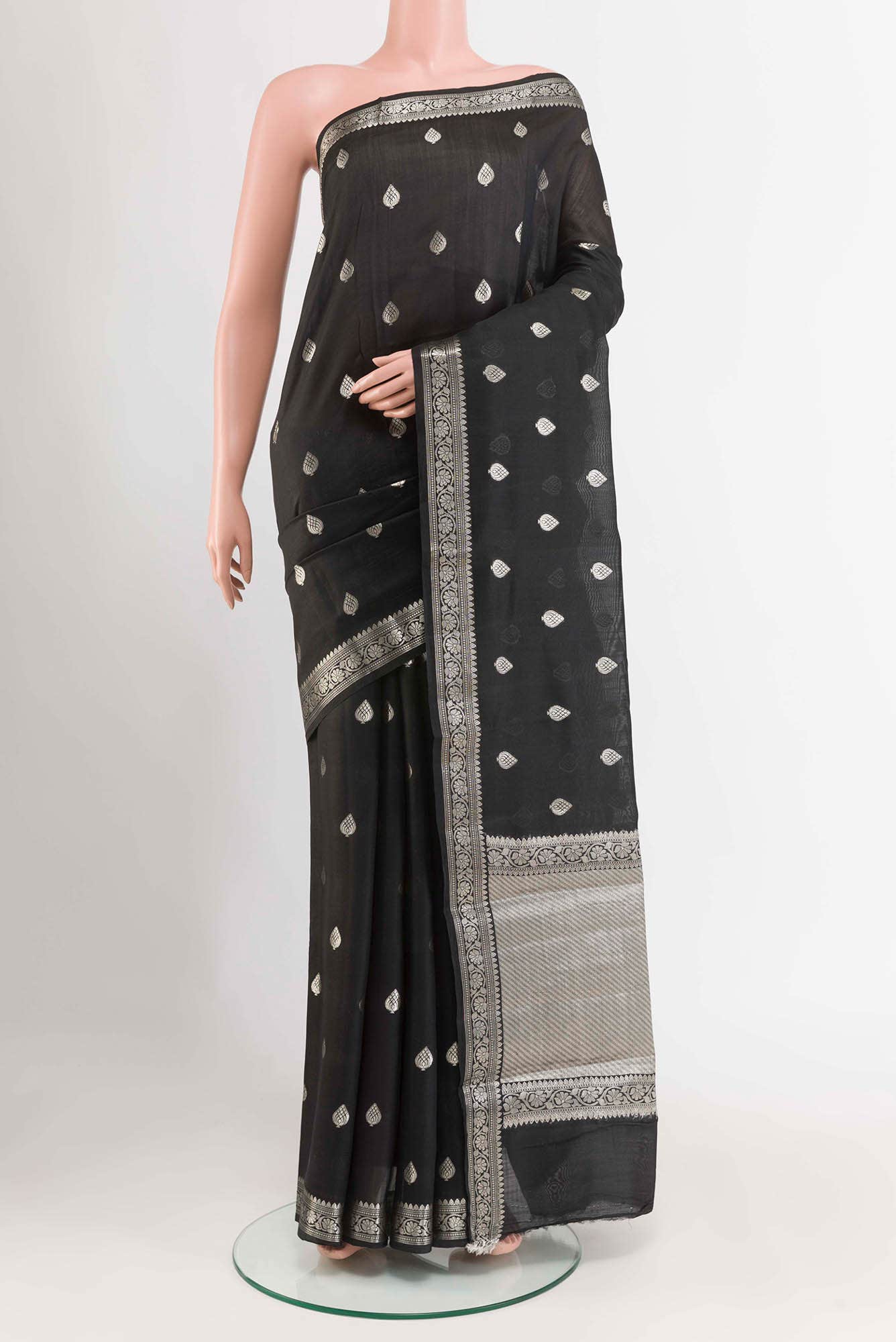 Black Tussar Saree