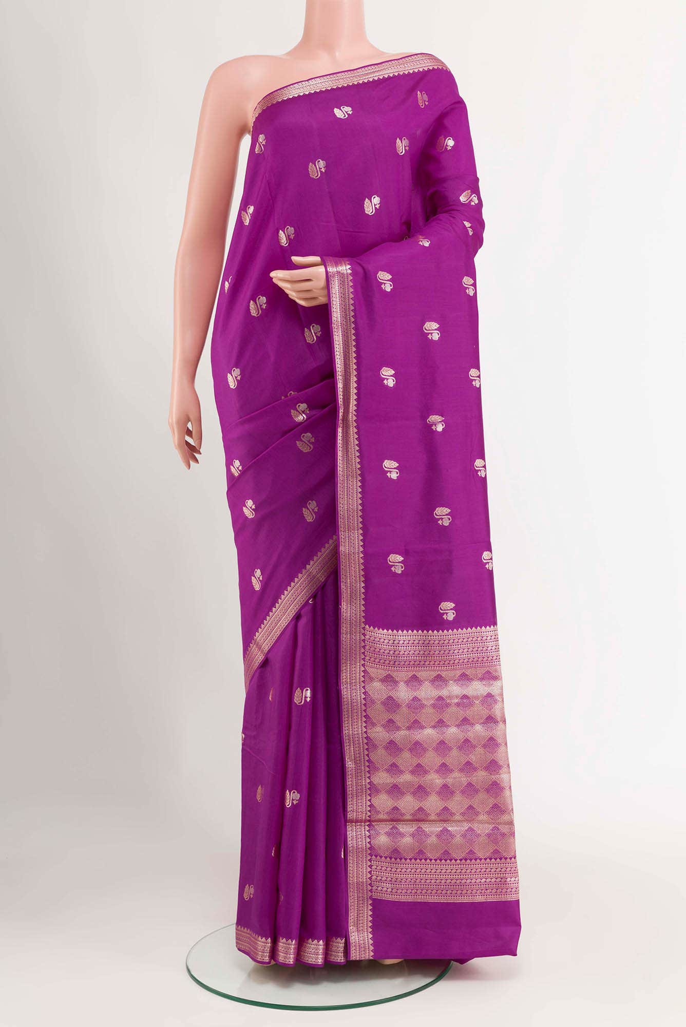 Purple Tussar Saree