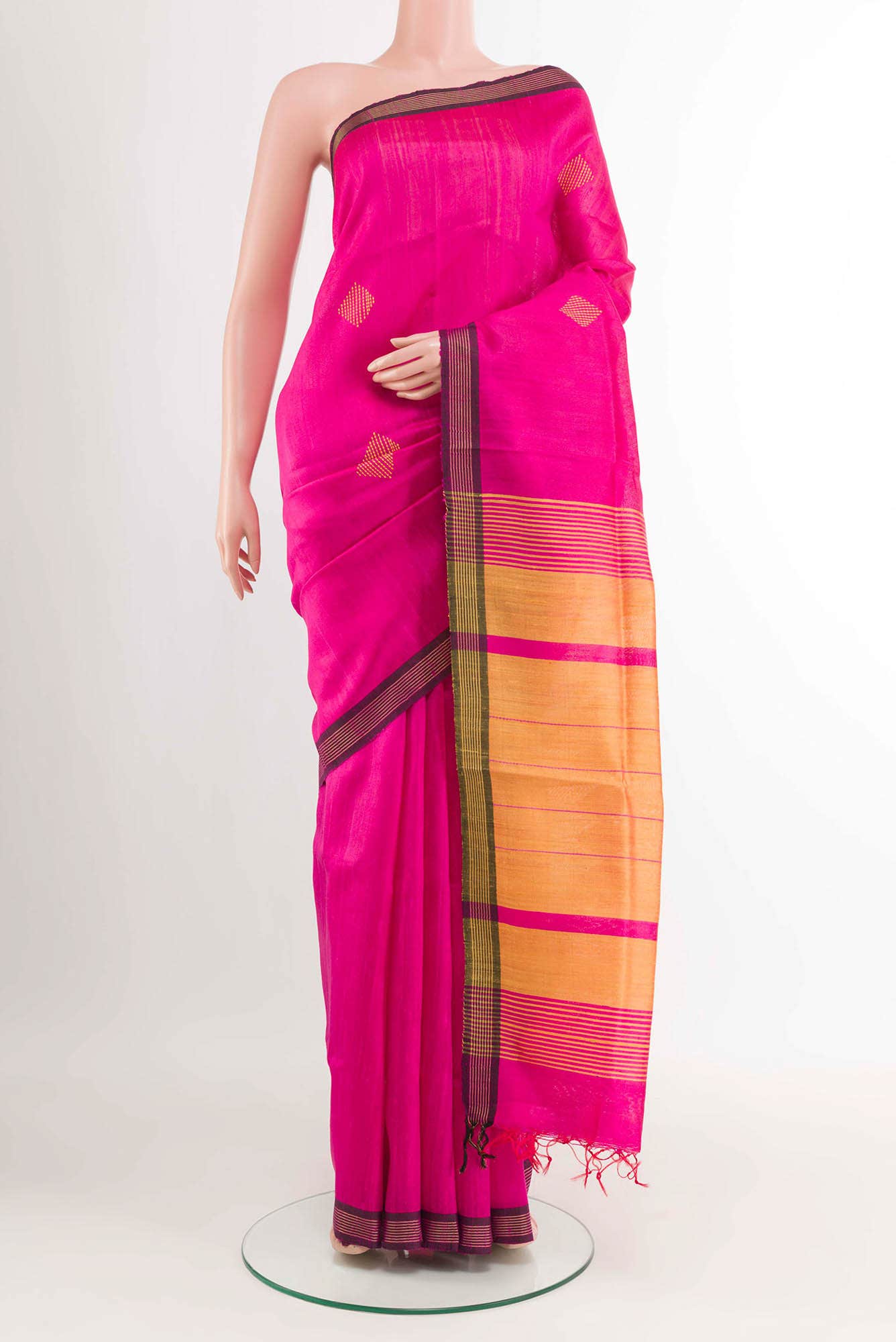 Rani Pink Tussar Saree