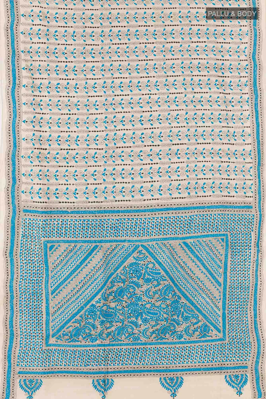 Beige Tussar Saree