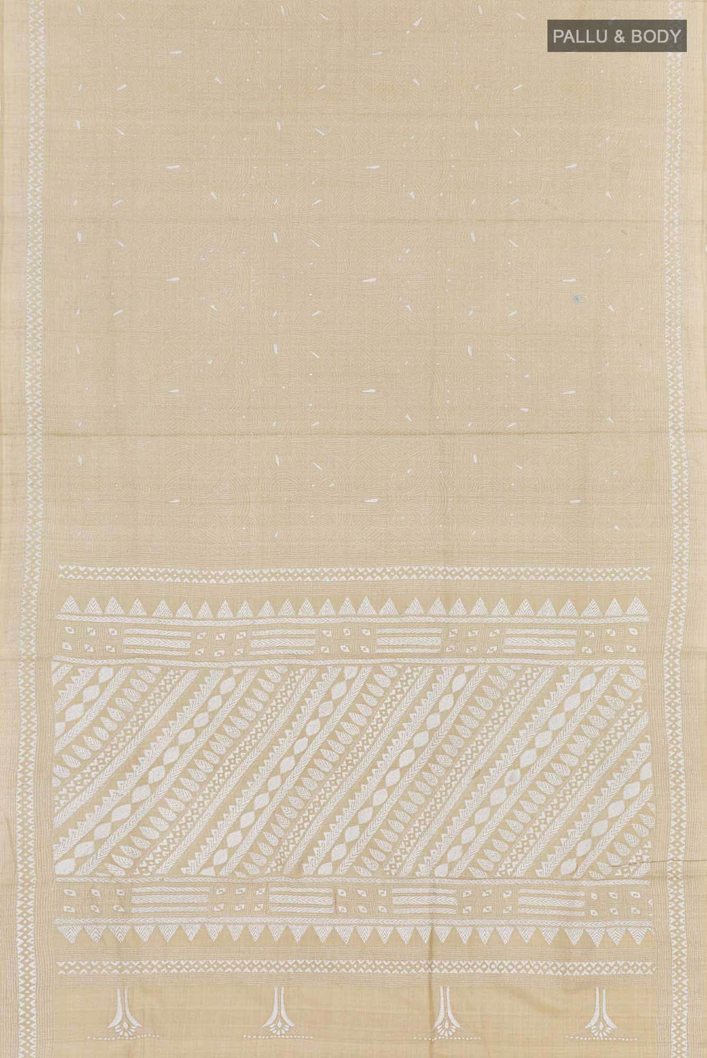 Beige Tussar Saree