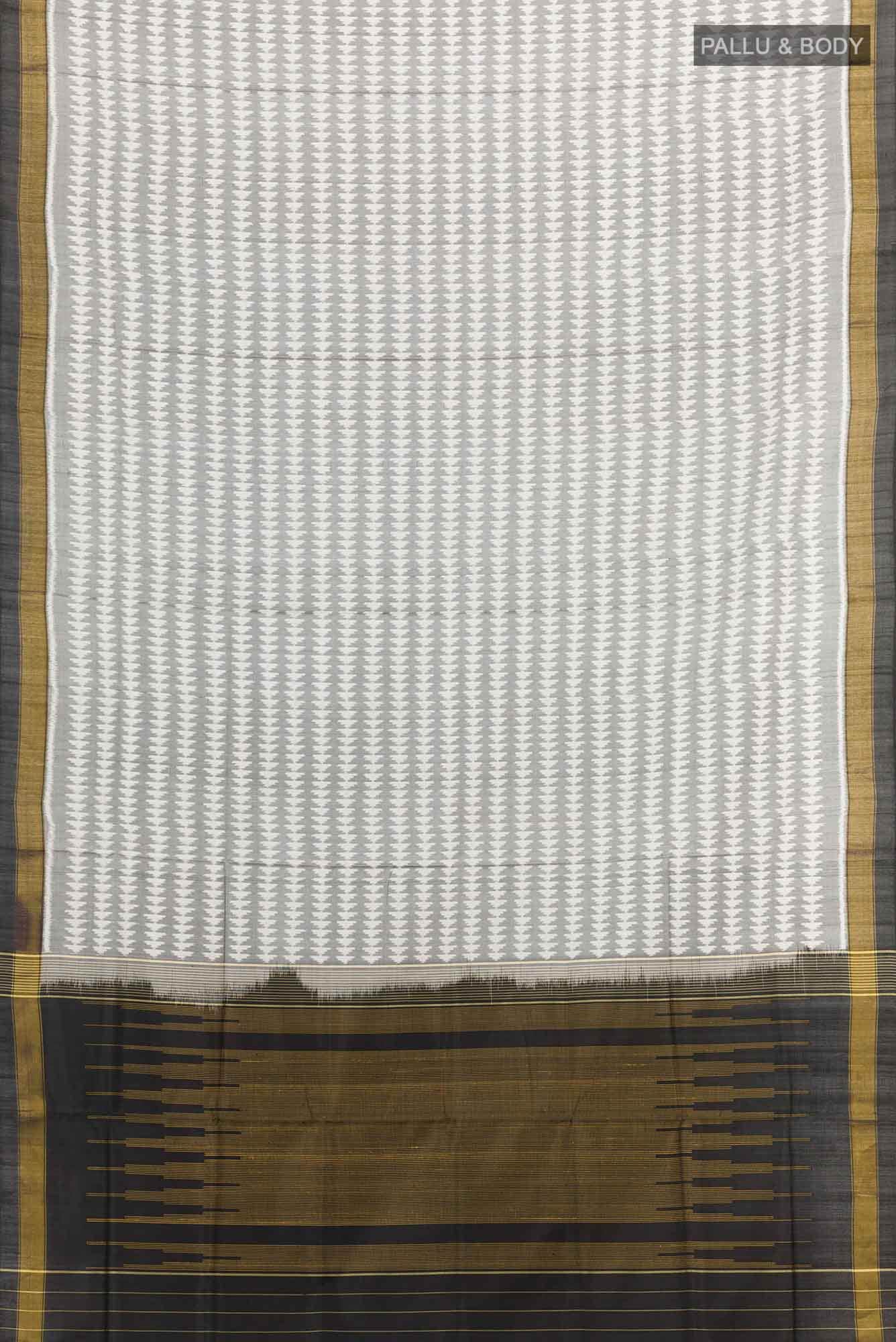 White Rajkot Patola Silk Saree