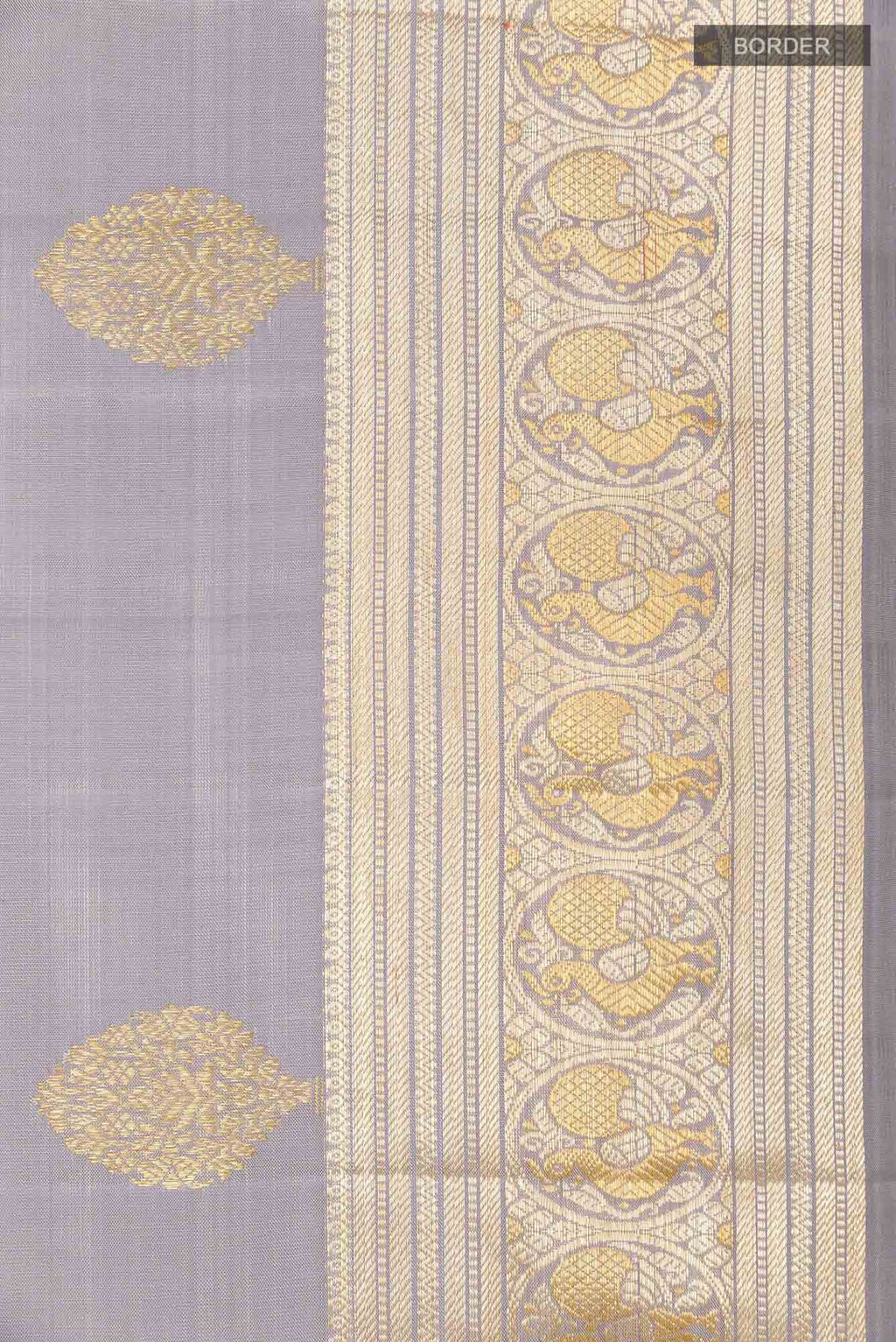 Grey Kanchipuram Silk Saree
