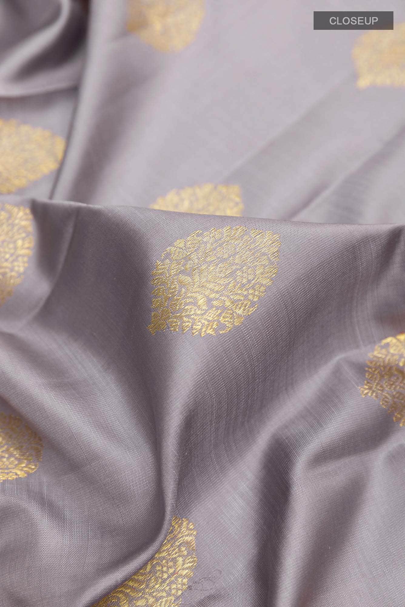 Grey Kanchipuram Silk Saree