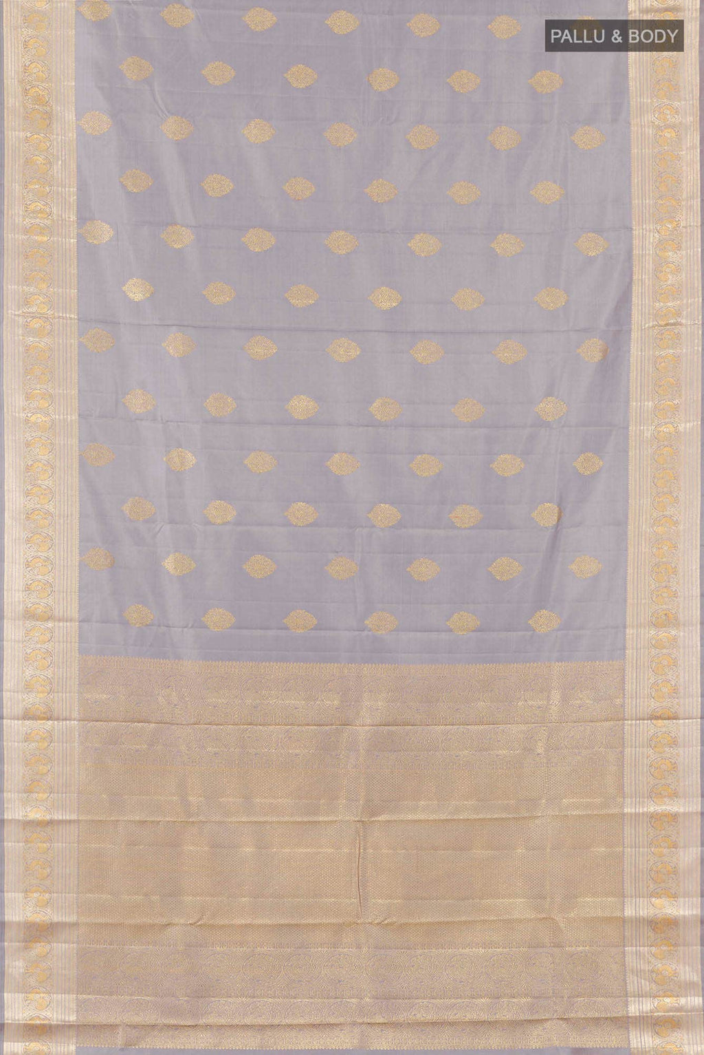 Grey Kanchipuram Silk Saree