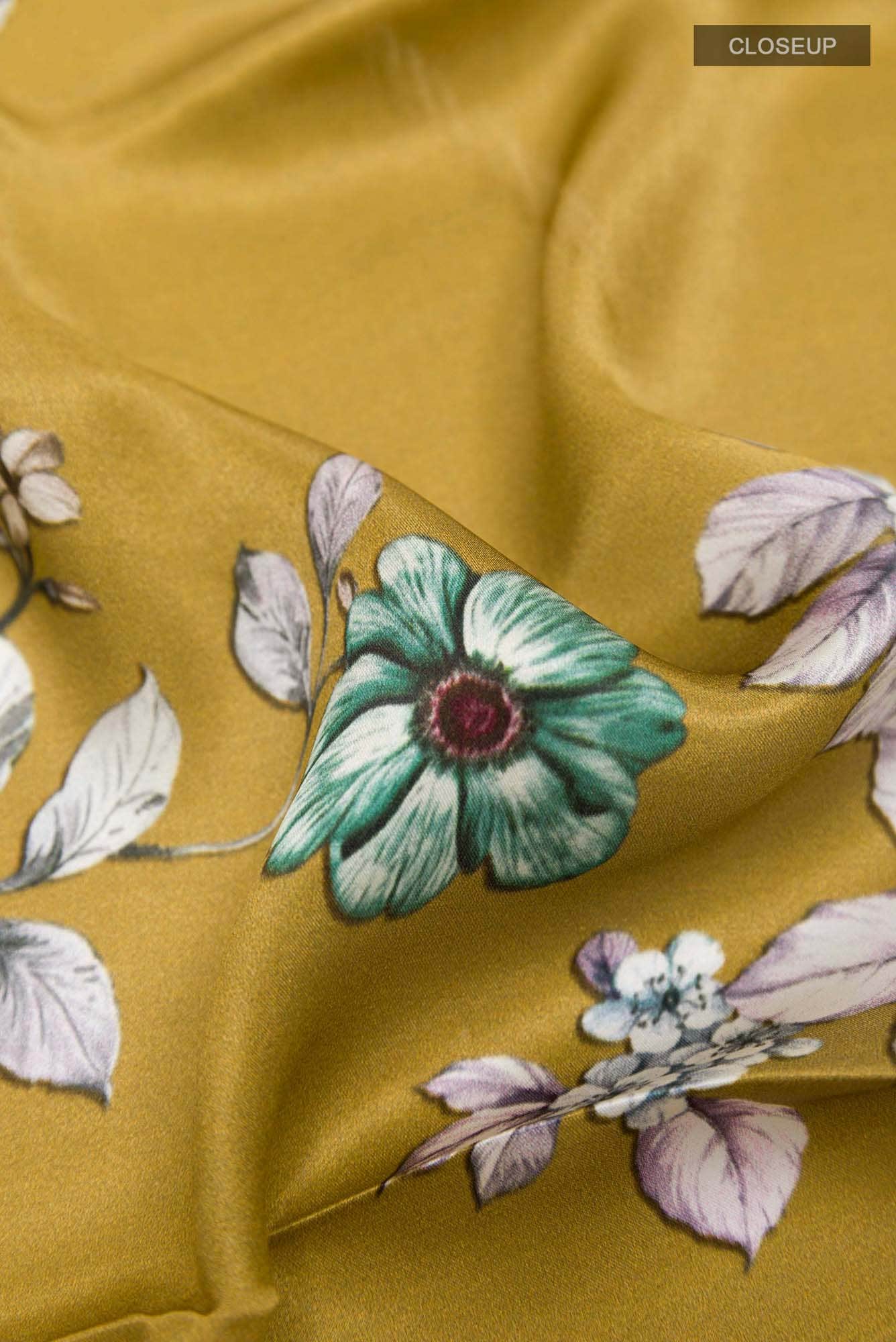 Golden Satin Silk Saree