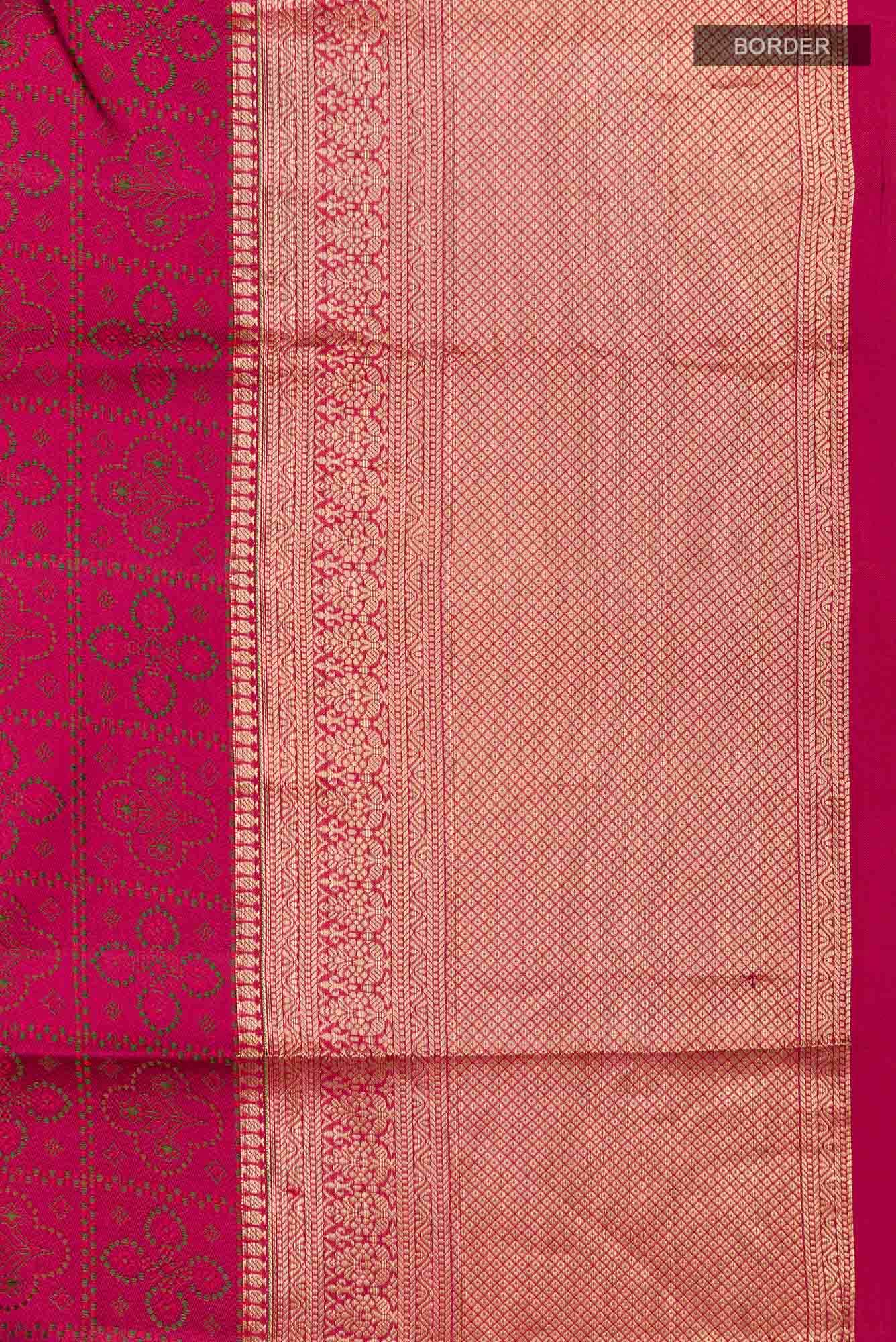 Dark Pink Kanchipuram Silk Saree