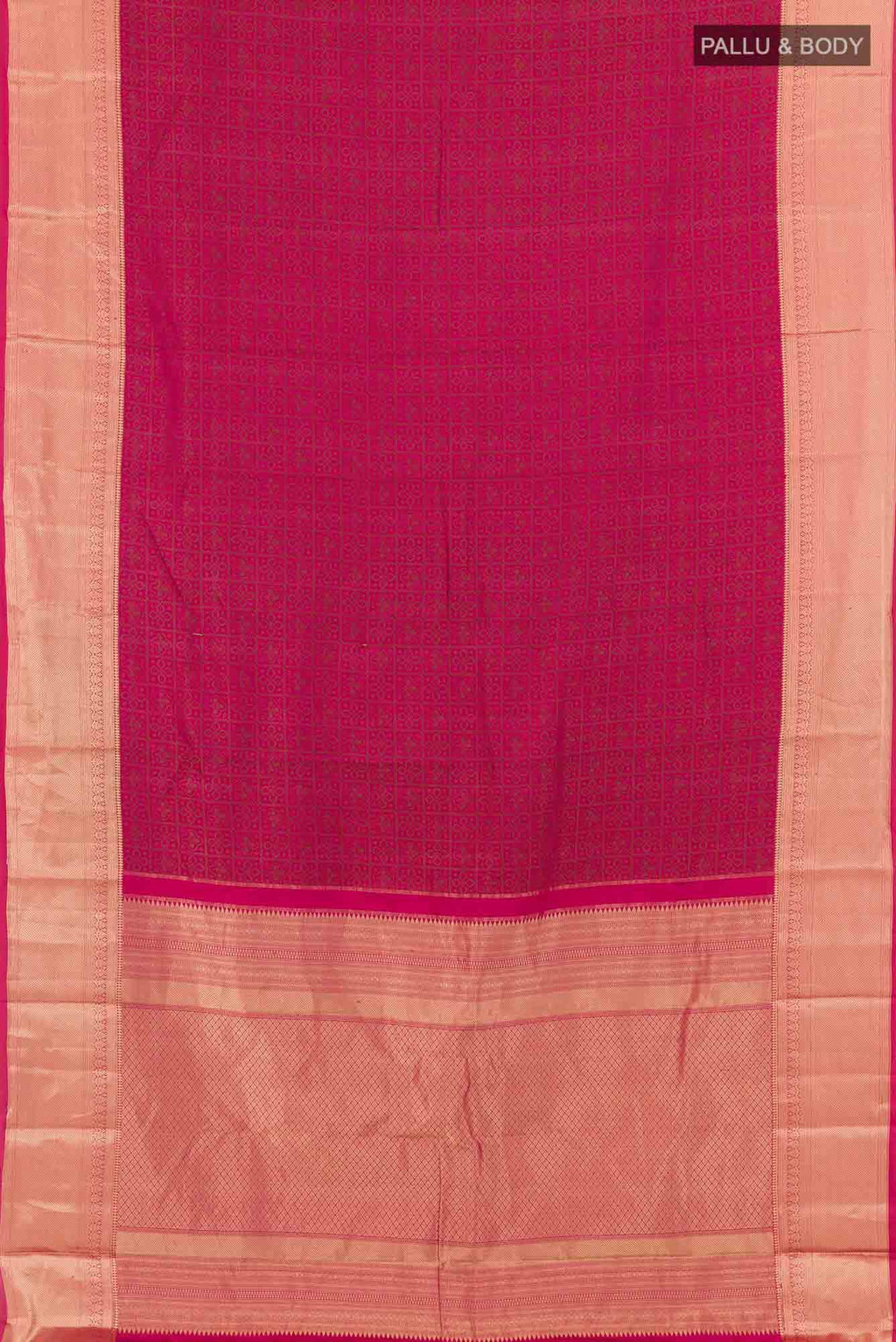 Dark Pink Kanchipuram Silk Saree
