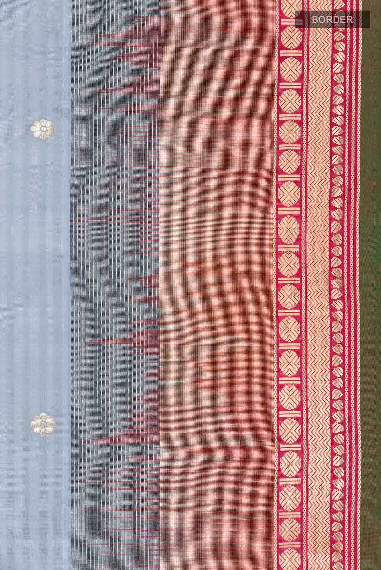 Blue Grey Soft Silk Saree
