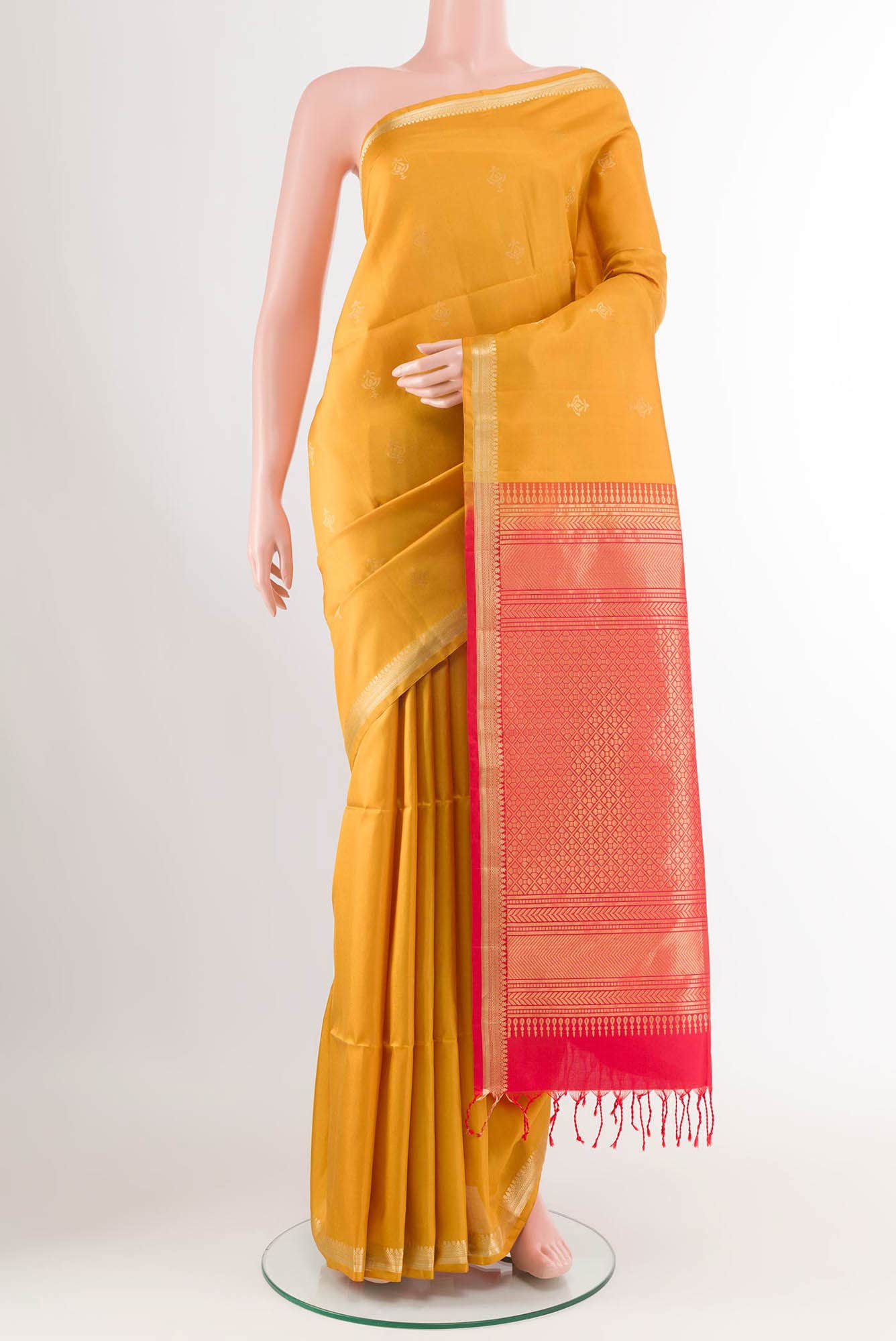 Mustard Soft Silk Saree