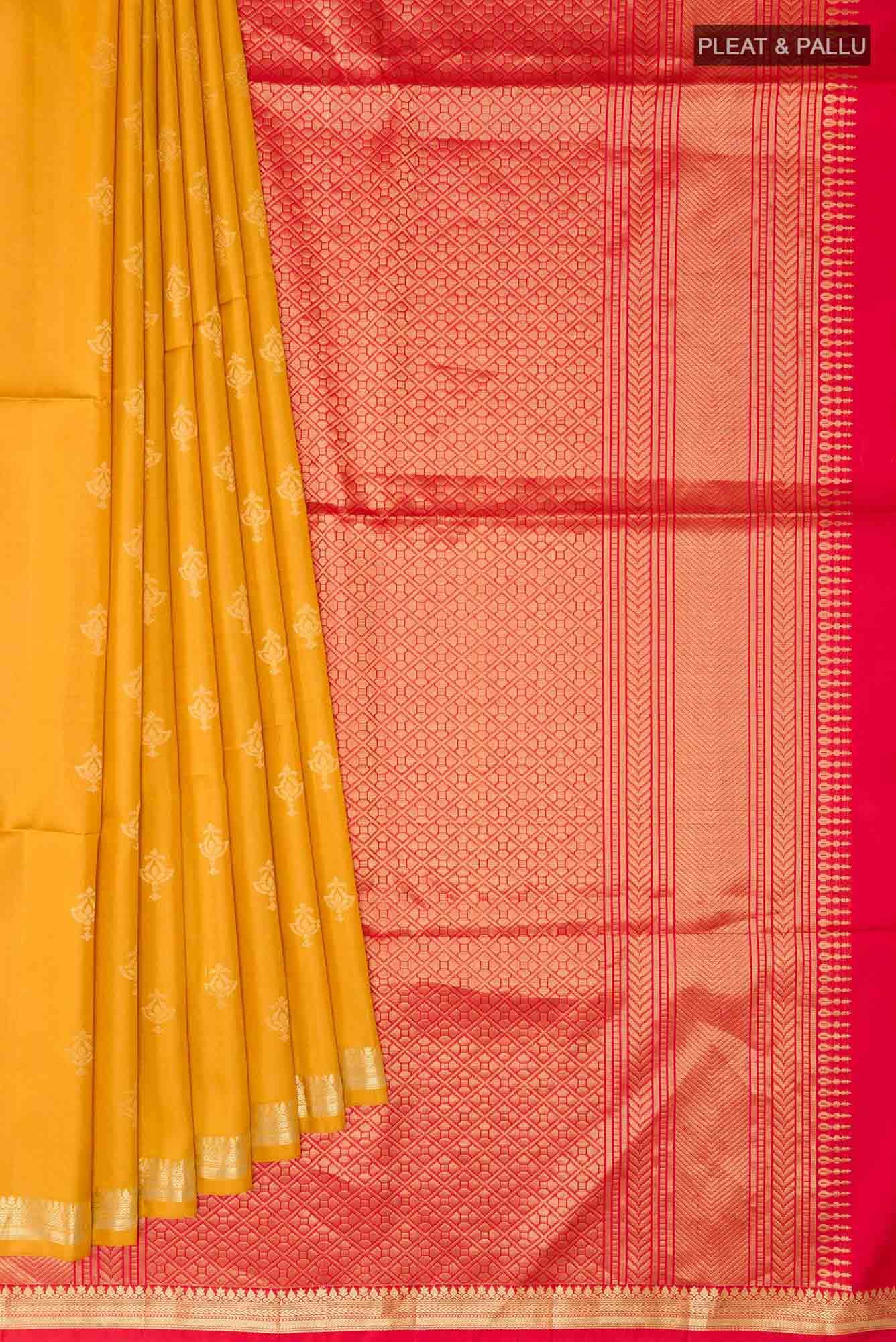 Mustard Soft Silk Saree
